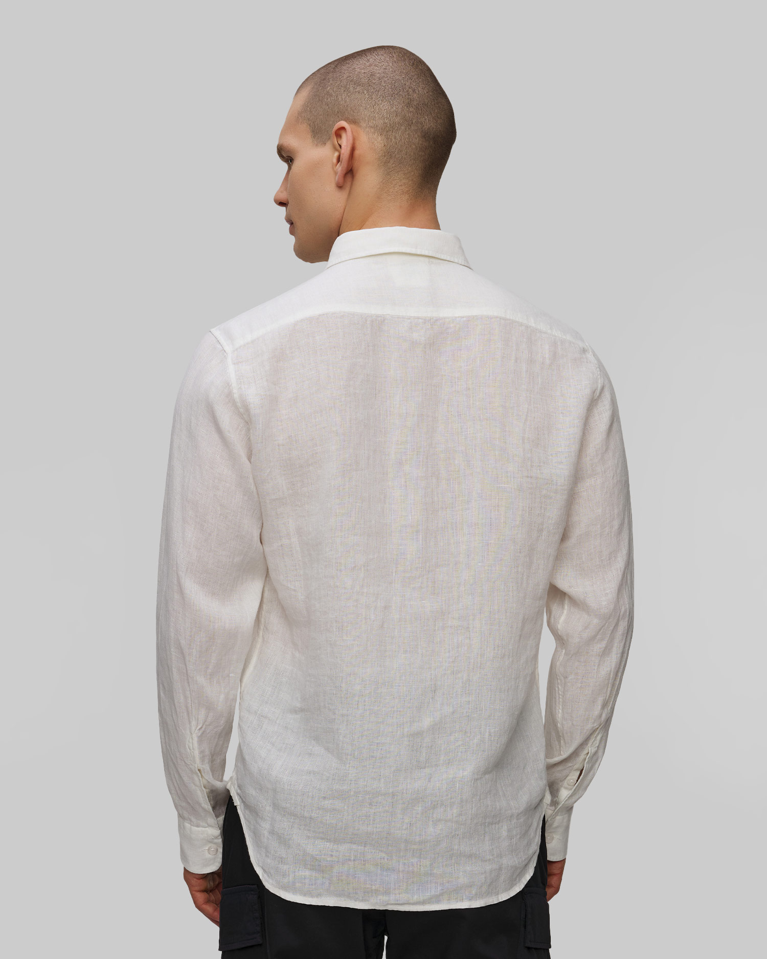 Koszula męska C.P. Company Linen Shirt biała