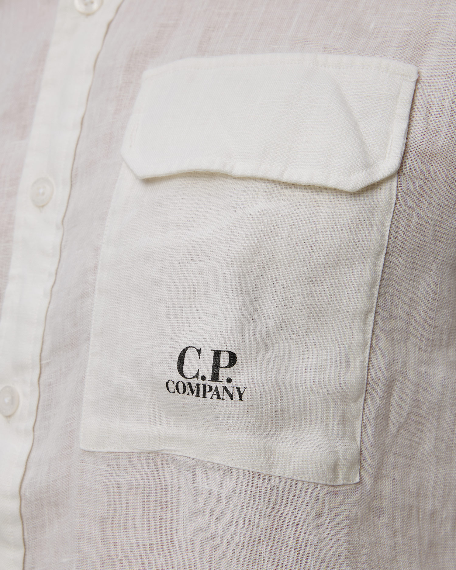 Koszula męska C.P. Company Linen Shirt biała