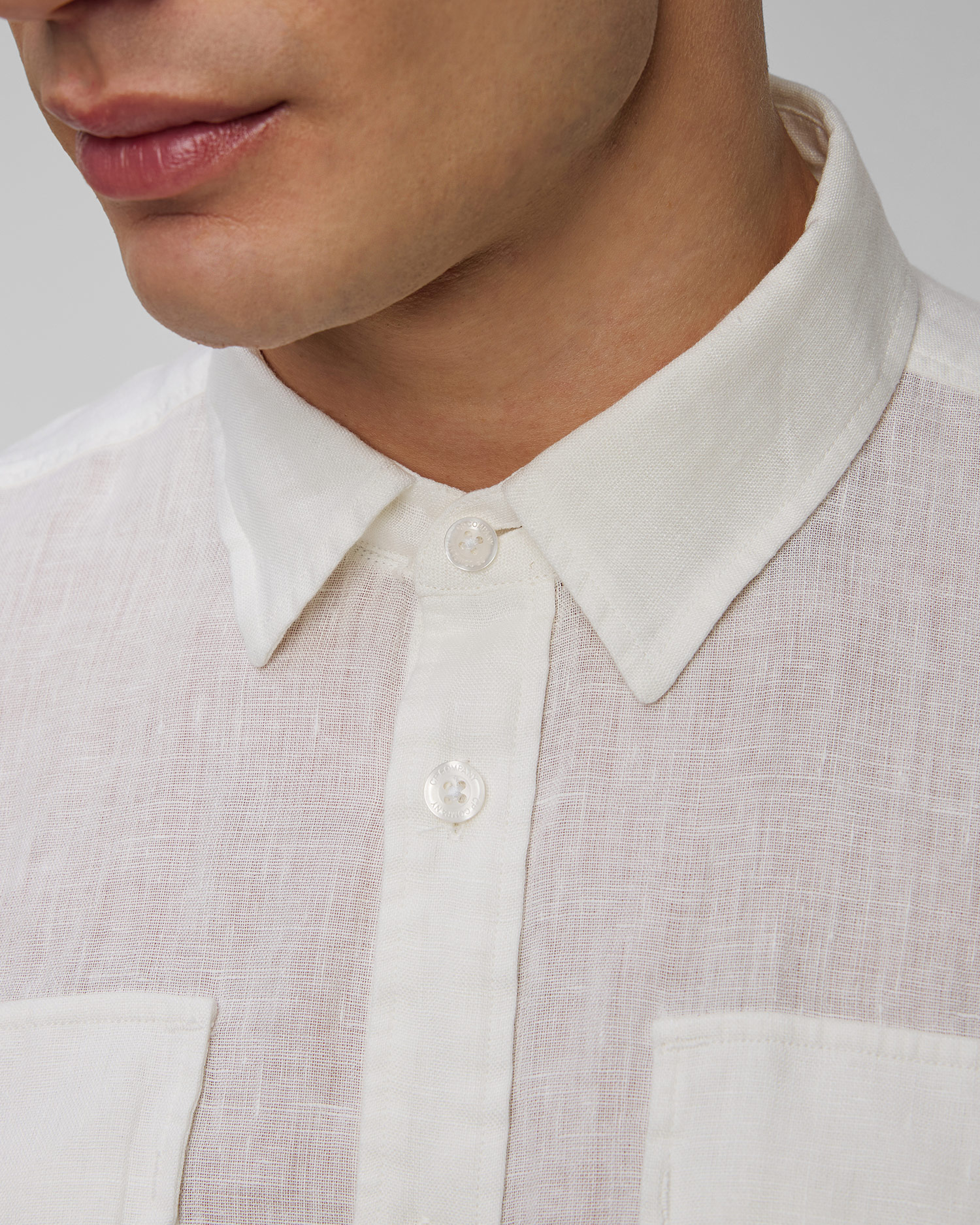 Koszula męska C.P. Company Linen Shirt biała