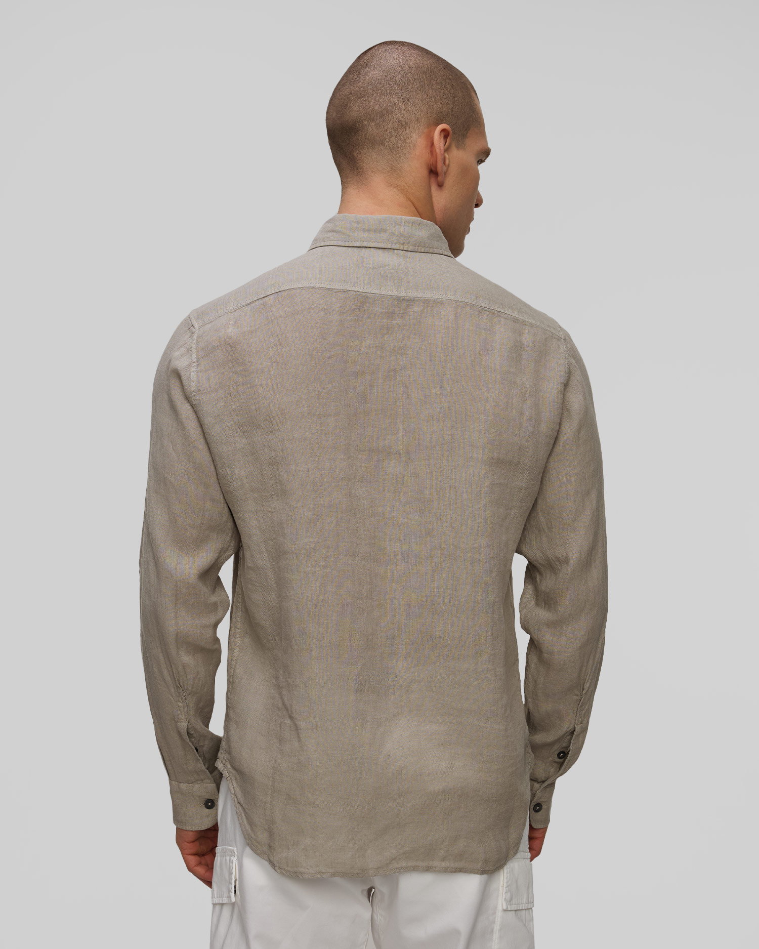 Koszula męska C.P. Company Linen Shirt khaki