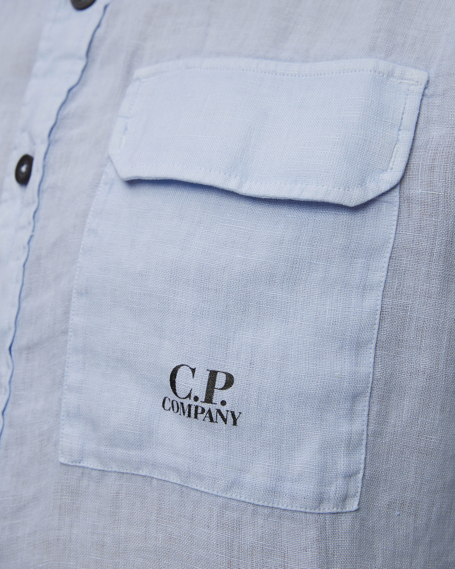 Koszula męska C.P. Company Linen Shirt niebieska