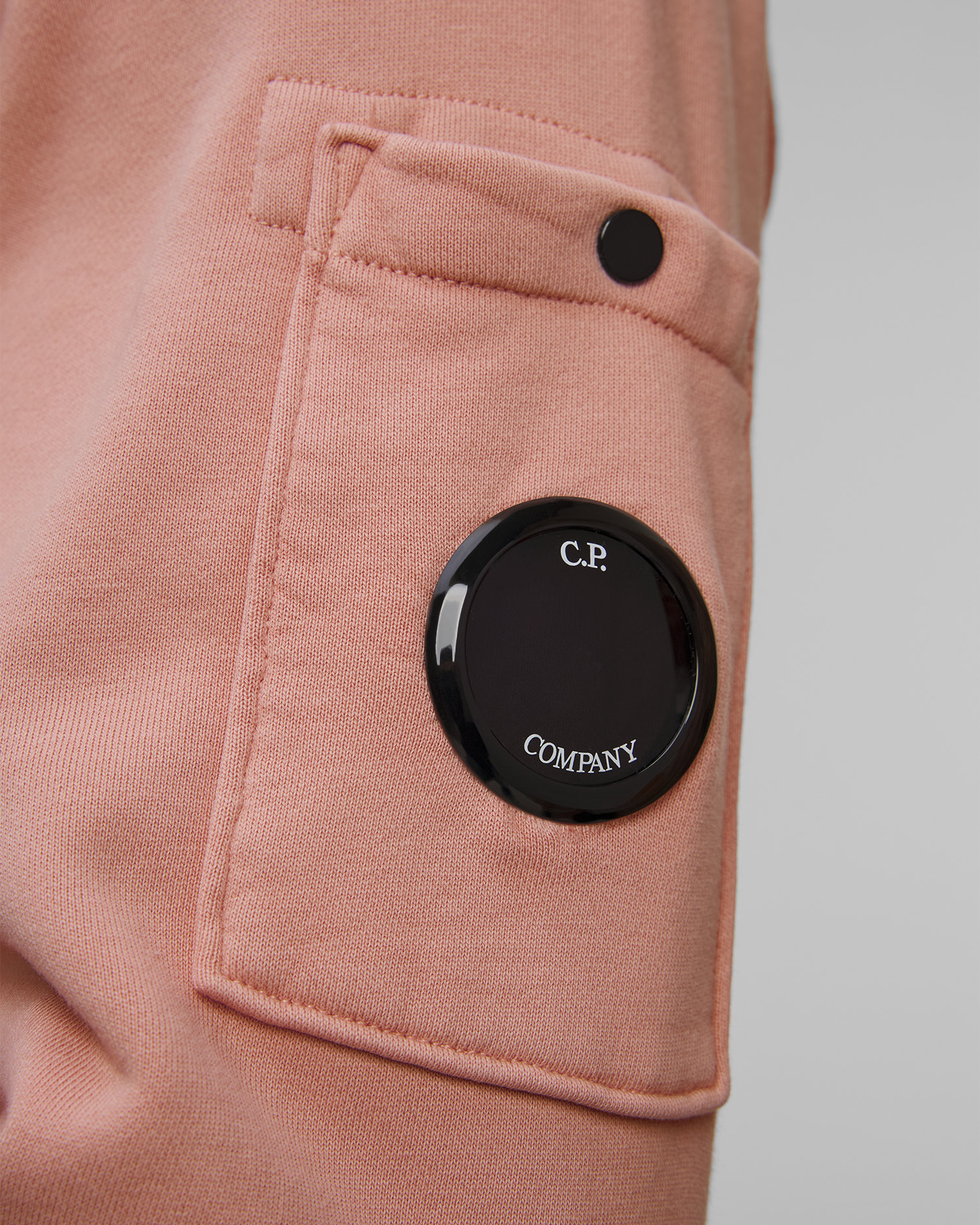 Men's sweatshirt C.P. Company Cotton Diagonal Fleece Resist Dyed Hooded Lens pink