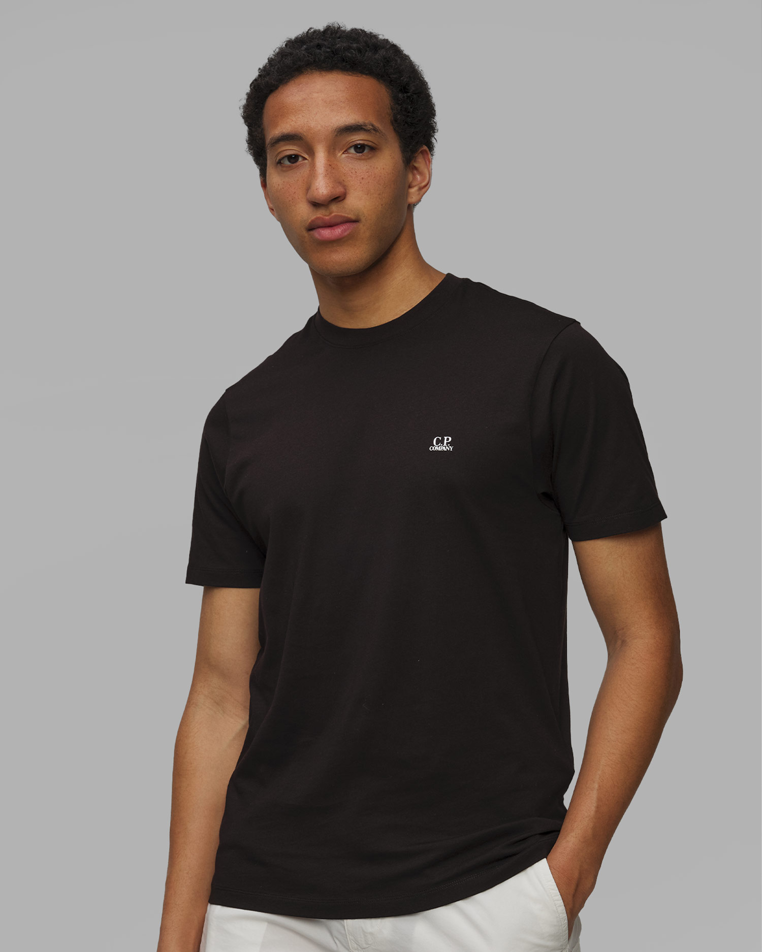 Pánské tričko C.P. Company 30/1 Jersey Back Goggle T-Shirt v Černé Barvě