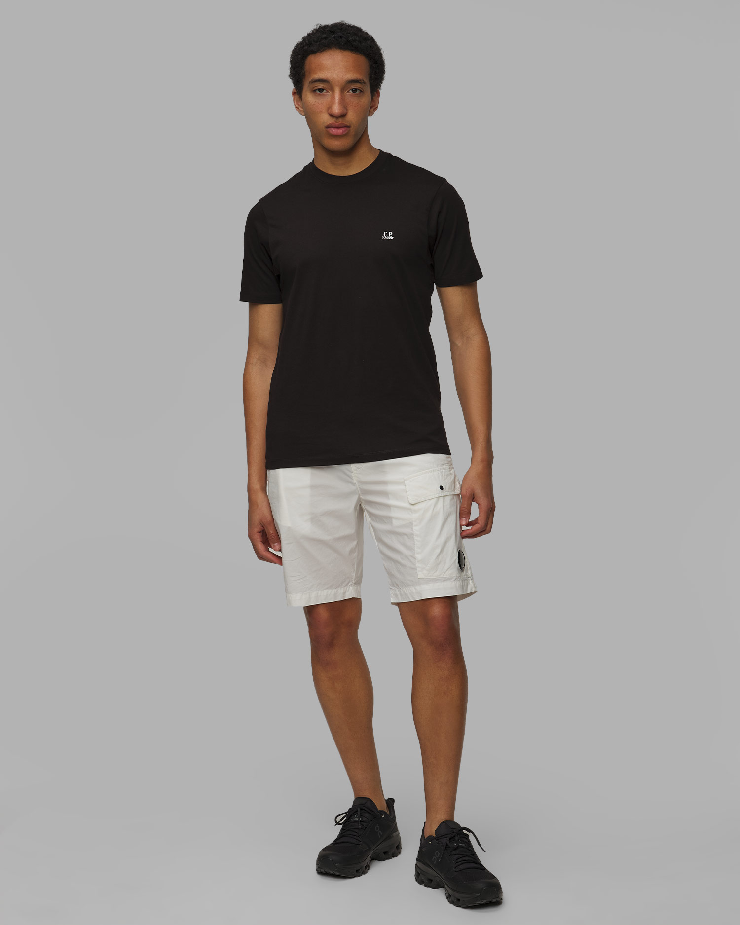 Pánské tričko C.P. Company 30/1 Jersey Back Goggle T-Shirt v Černé Barvě