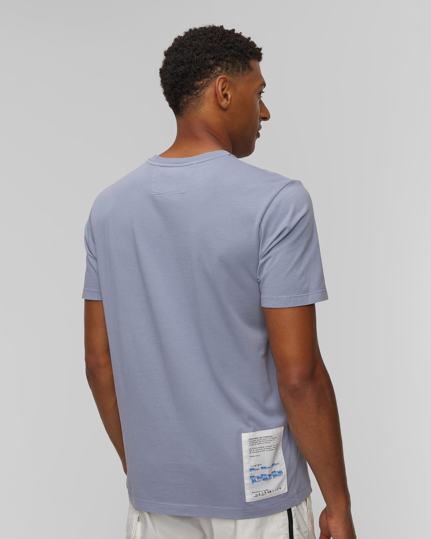 T-shirt violet pour hommes C.P. Company 24/1 Jersey Horizontal Logo 