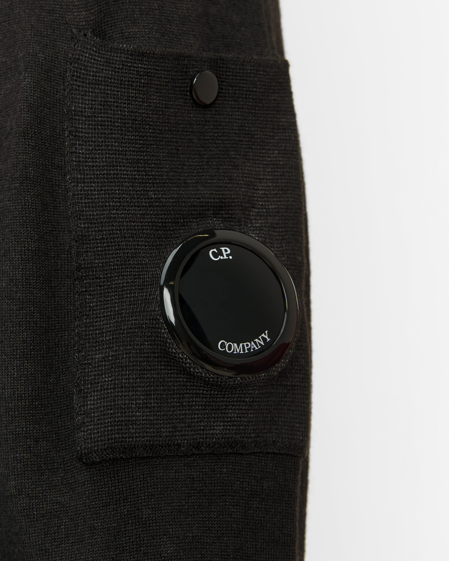 Sweter męski C.P. Company Merino Wool Crewneck Lens Sweater czarny