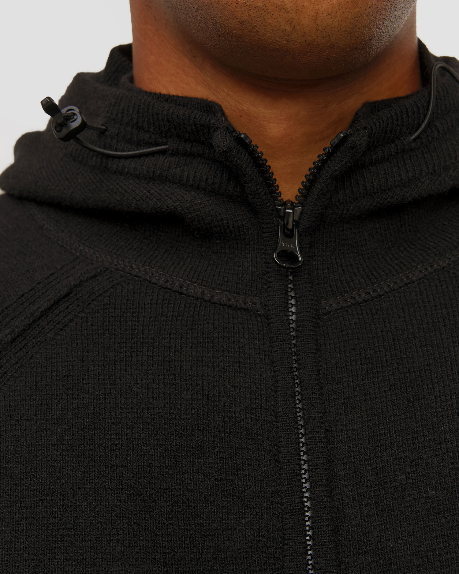 C.P. Company Lambswool GRS Hooded Full Zip Sweater Herren-Sweatshirt in Schwarz