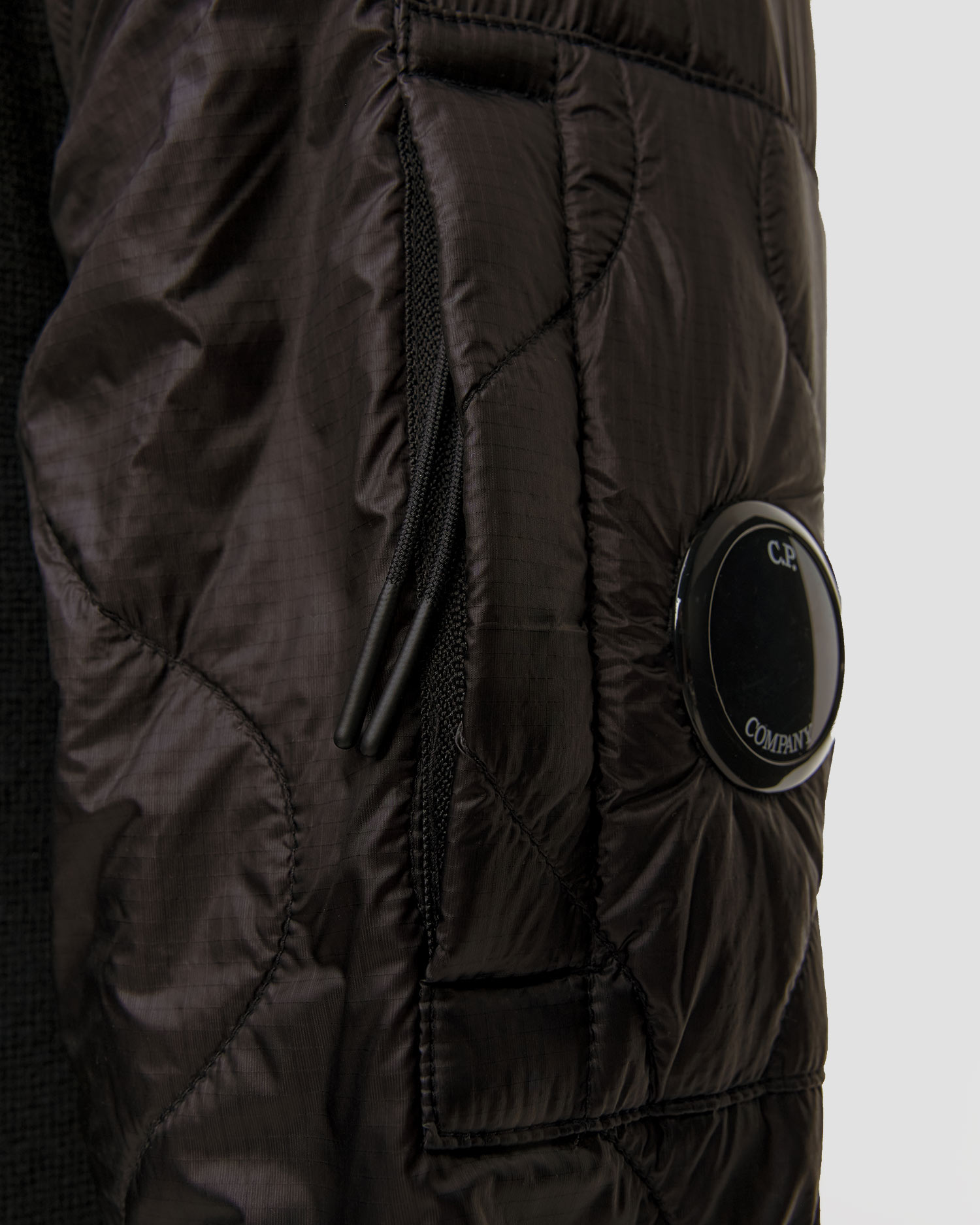 Men's Extrafine Merino Wool Mixed Hooded Zip Sweater Black