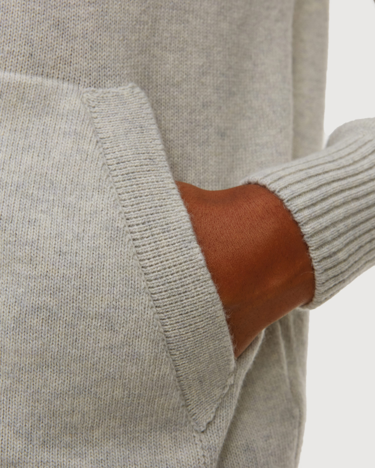 C.P. Company Lambswool GRS Full Zip Sweater Herren-Sweatshirt in Weiß und Grau