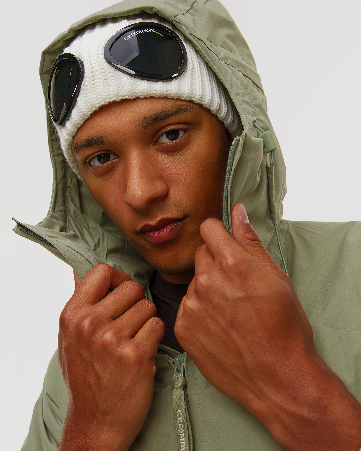 C.P. Company Pro-Tek Hooded Padded Jacket Isolierte Herrenjacke in Grün