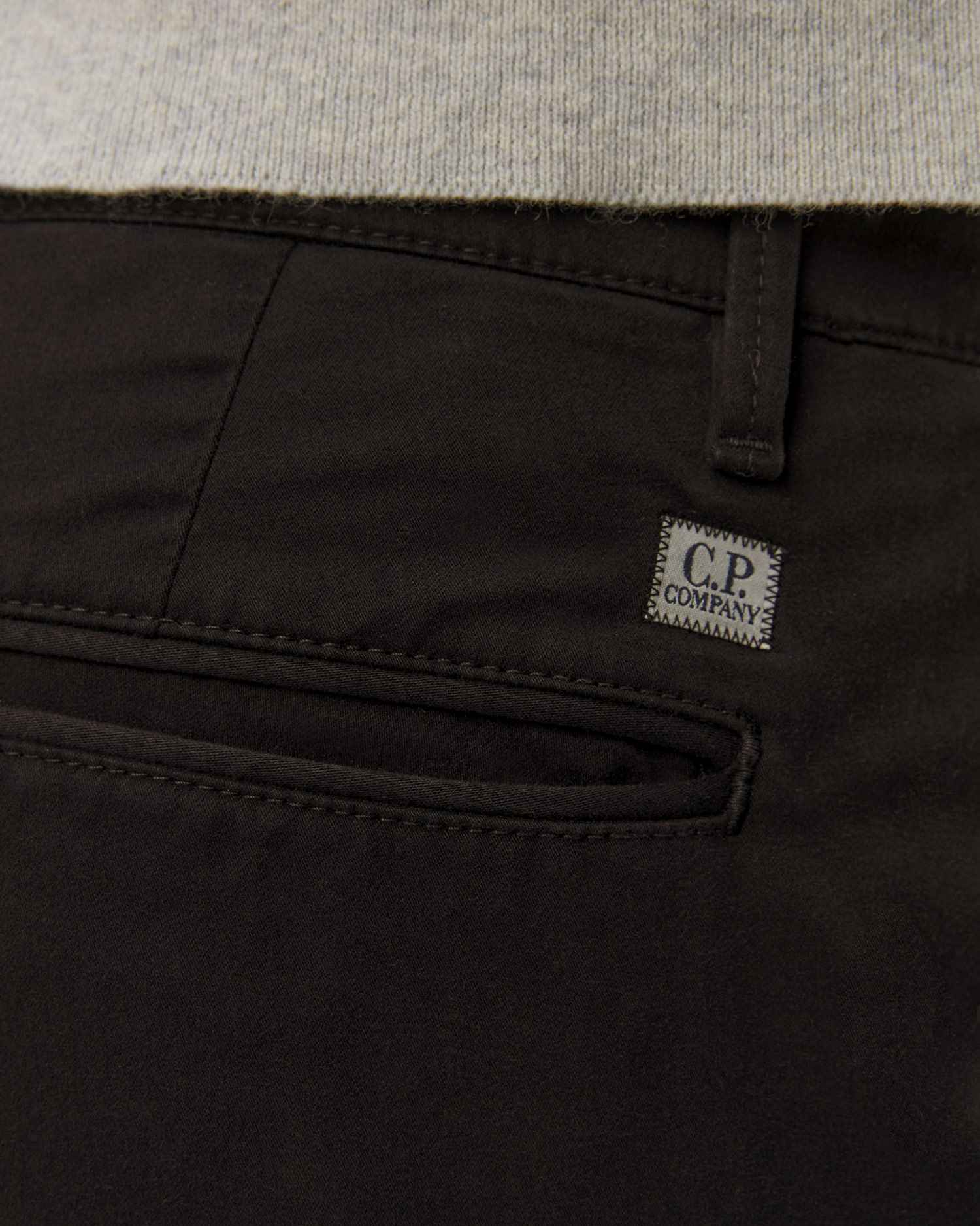 Pánske nohavice C.P. Company Stretch Sateen Ergonomic Cargo Pants čierne