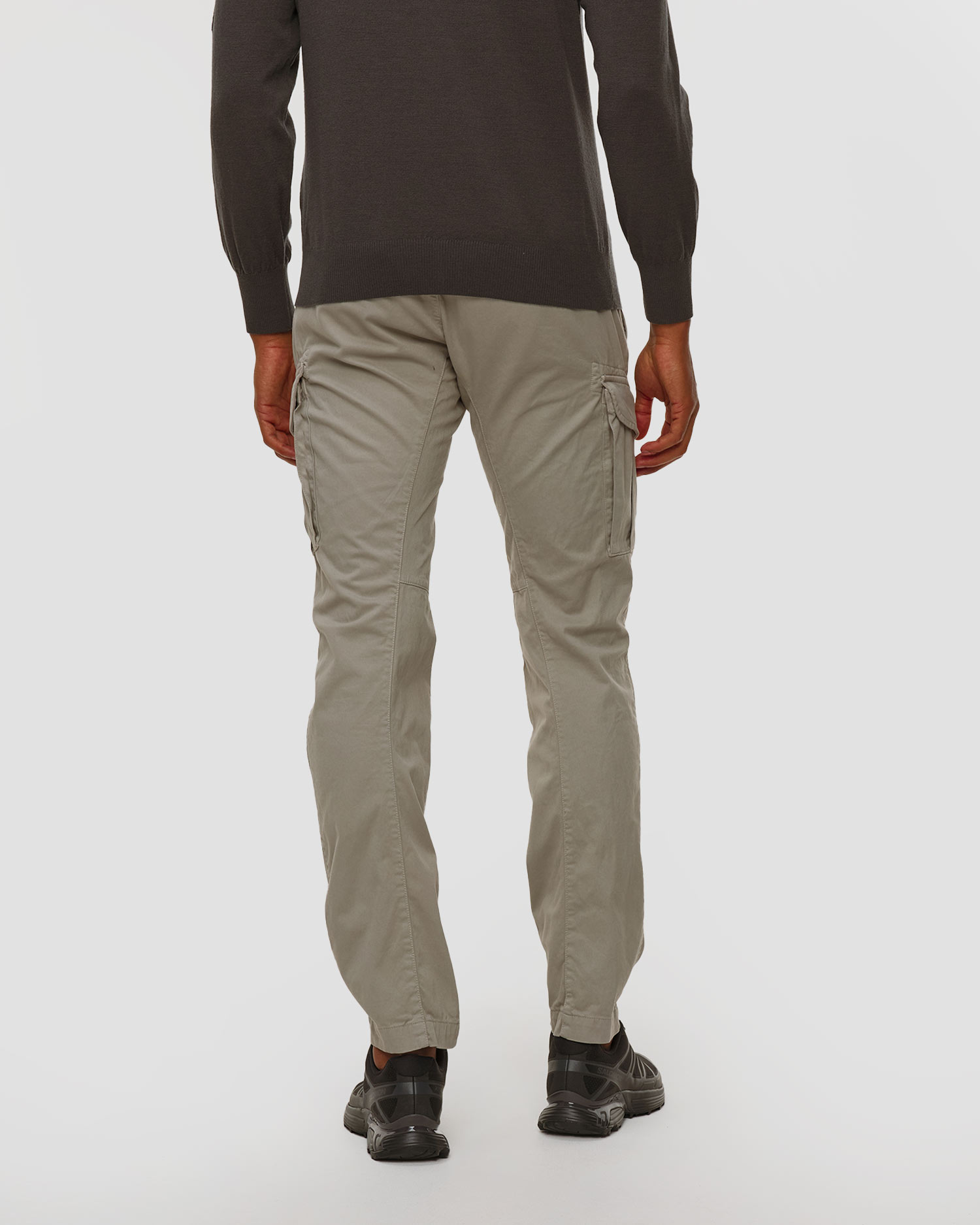 Pánske nohavice C.P. Company Stretch Sateen Ergonomic Lens Cargo Pants sivé