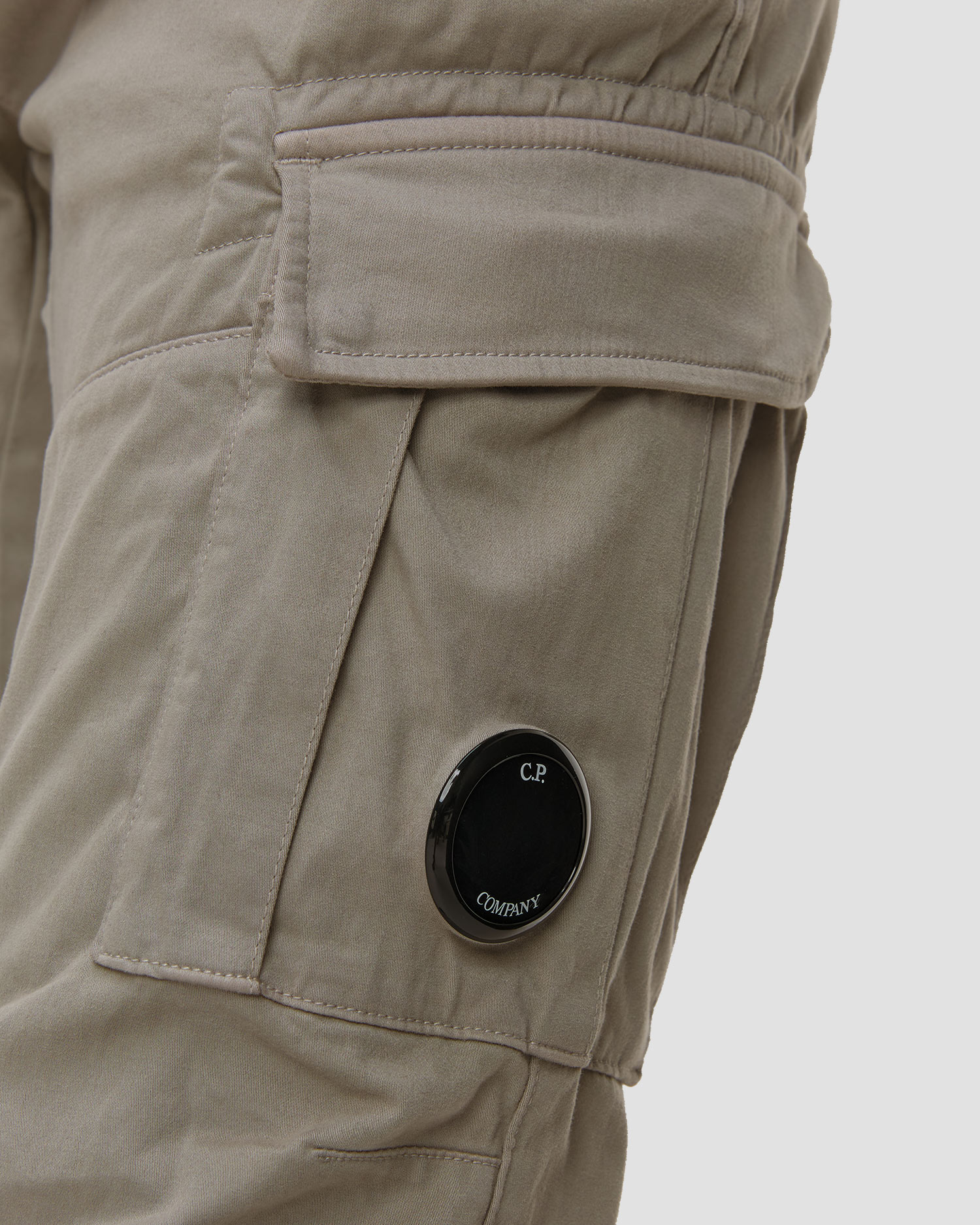 Pánske nohavice C.P. Company Stretch Sateen Ergonomic Lens Cargo Pants sivé
