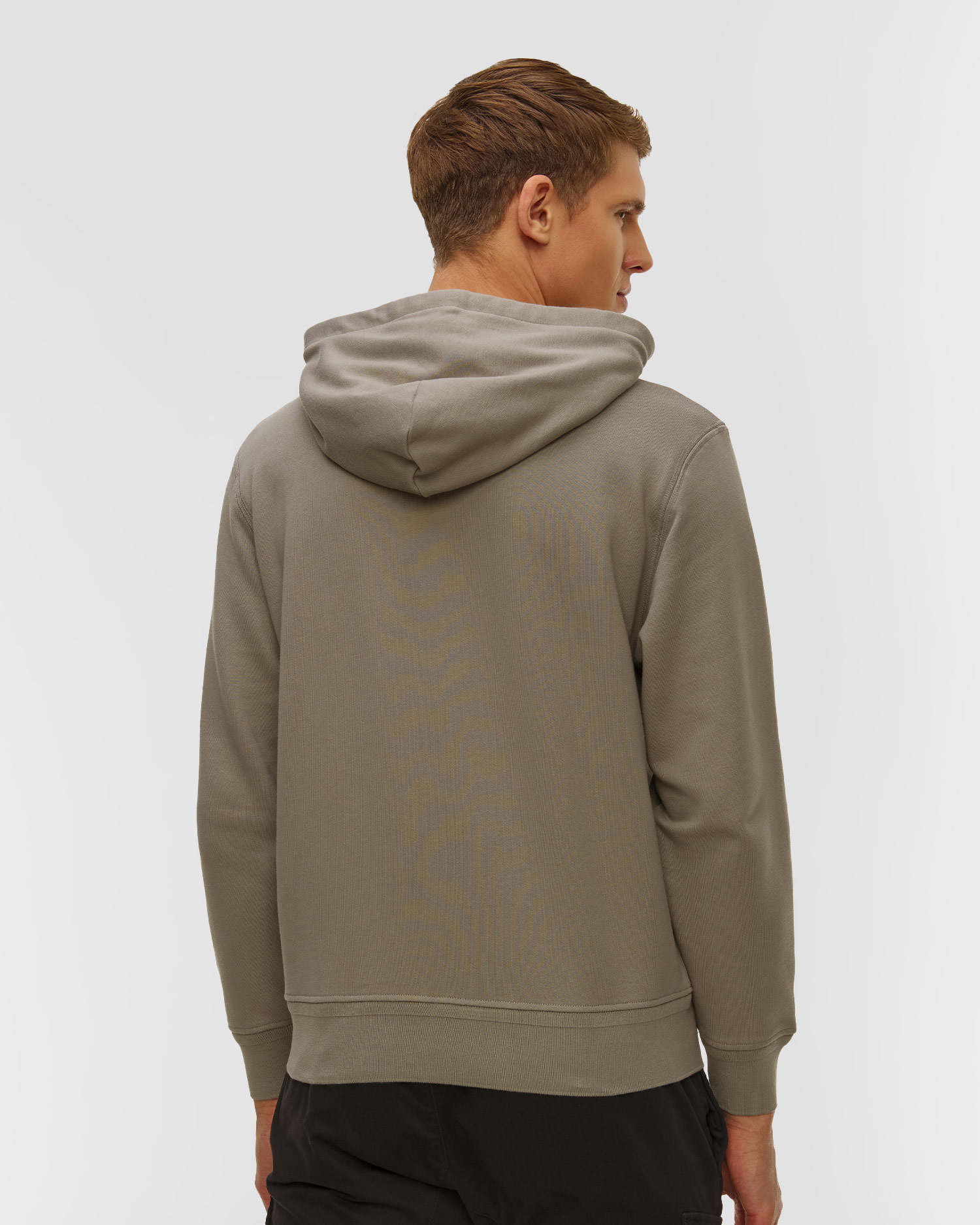 Pánska mikina C.P. Company Diagonal Raised Fleece Hooded Full Zip Sweatshirt béžová
