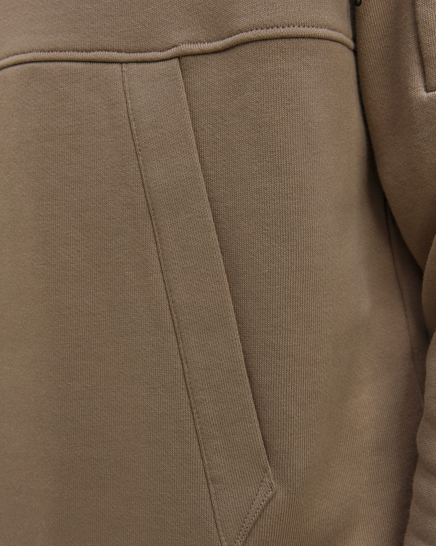 Men's C.P. Company Diagonal Raised Fleece Hooded Lens Sweatshirt beige