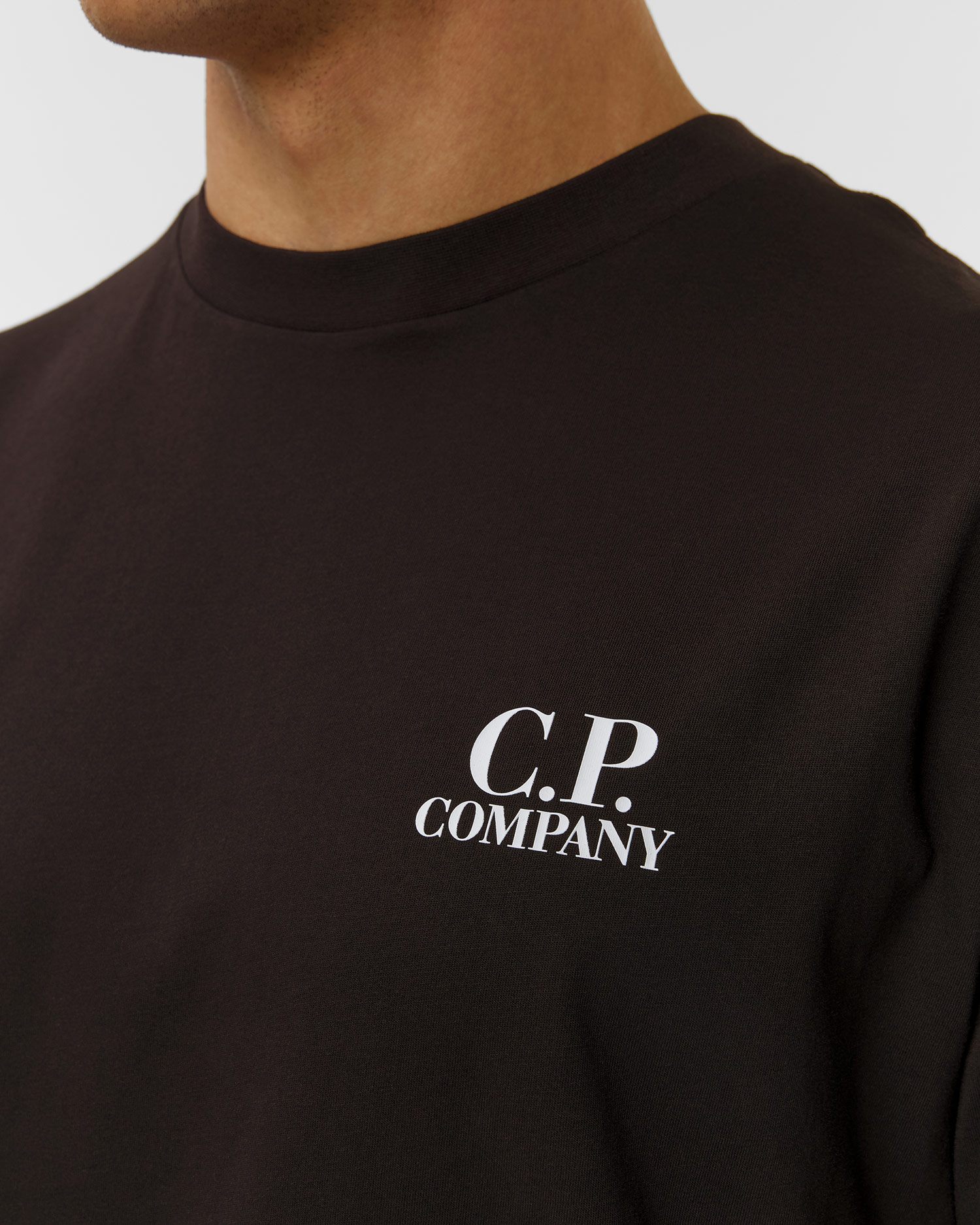 T-shirt męski C.P. Company 30/1 Jersey Short Sleeve Logo T-Shirt czarny