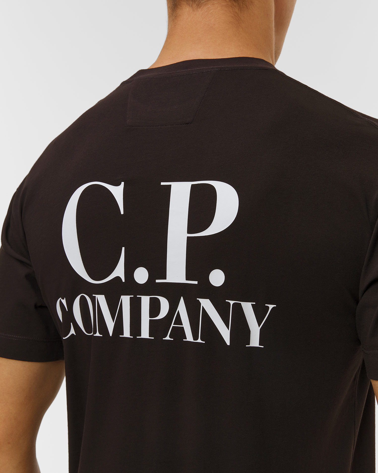 T-shirt męski C.P. Company 30/1 Jersey Short Sleeve Logo T-Shirt czarny