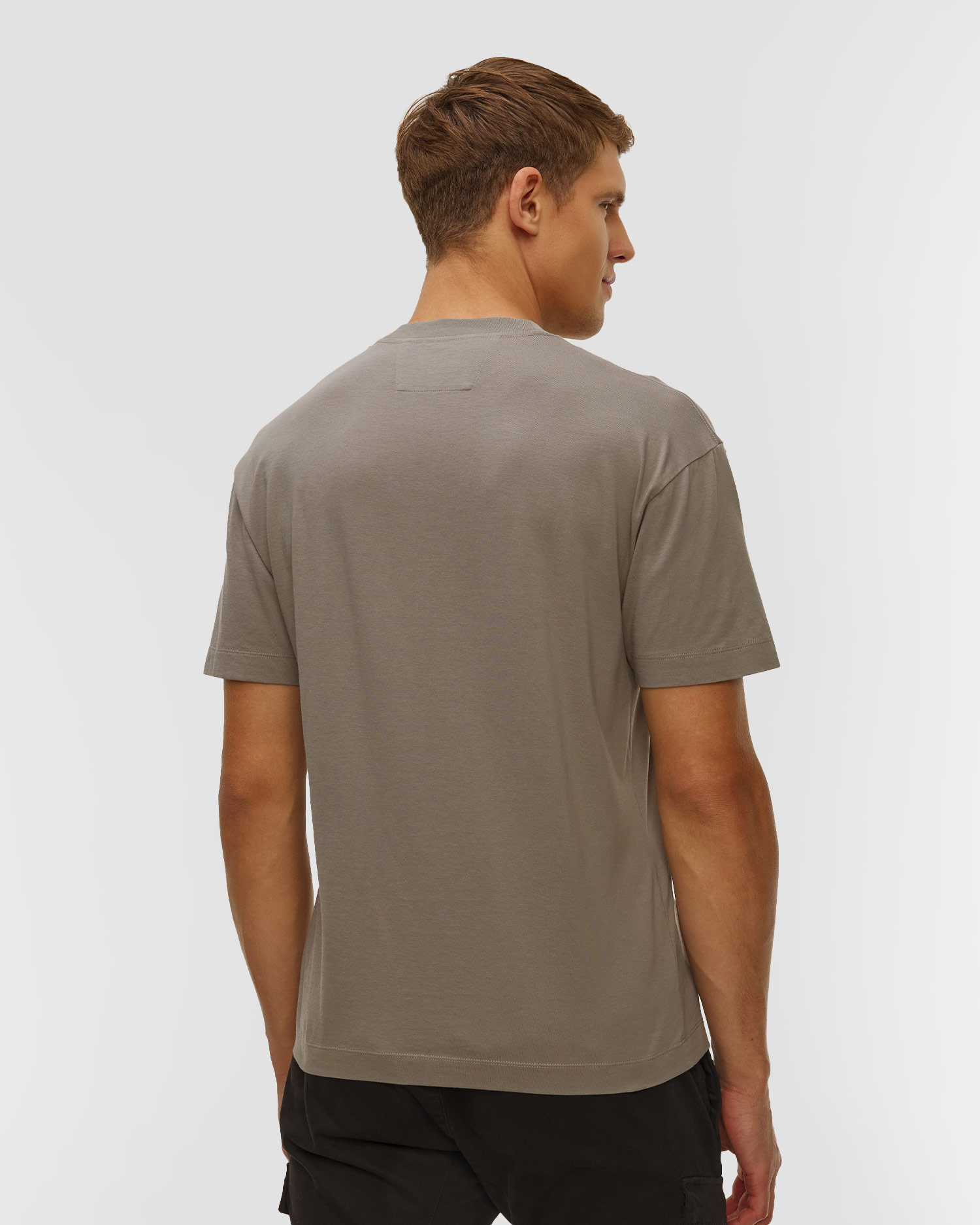 Pánske tričko C.P. Company 30/1 Jersey British Sailor Short Sleeve Logo T-Shirt béžové