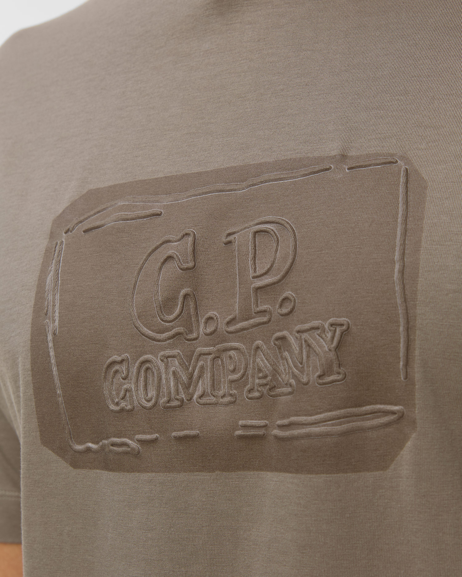 T-shirt męski C.P. Company 30/1 Jersey British Sailor Short Sleeve Logo T-Shirt beżowy