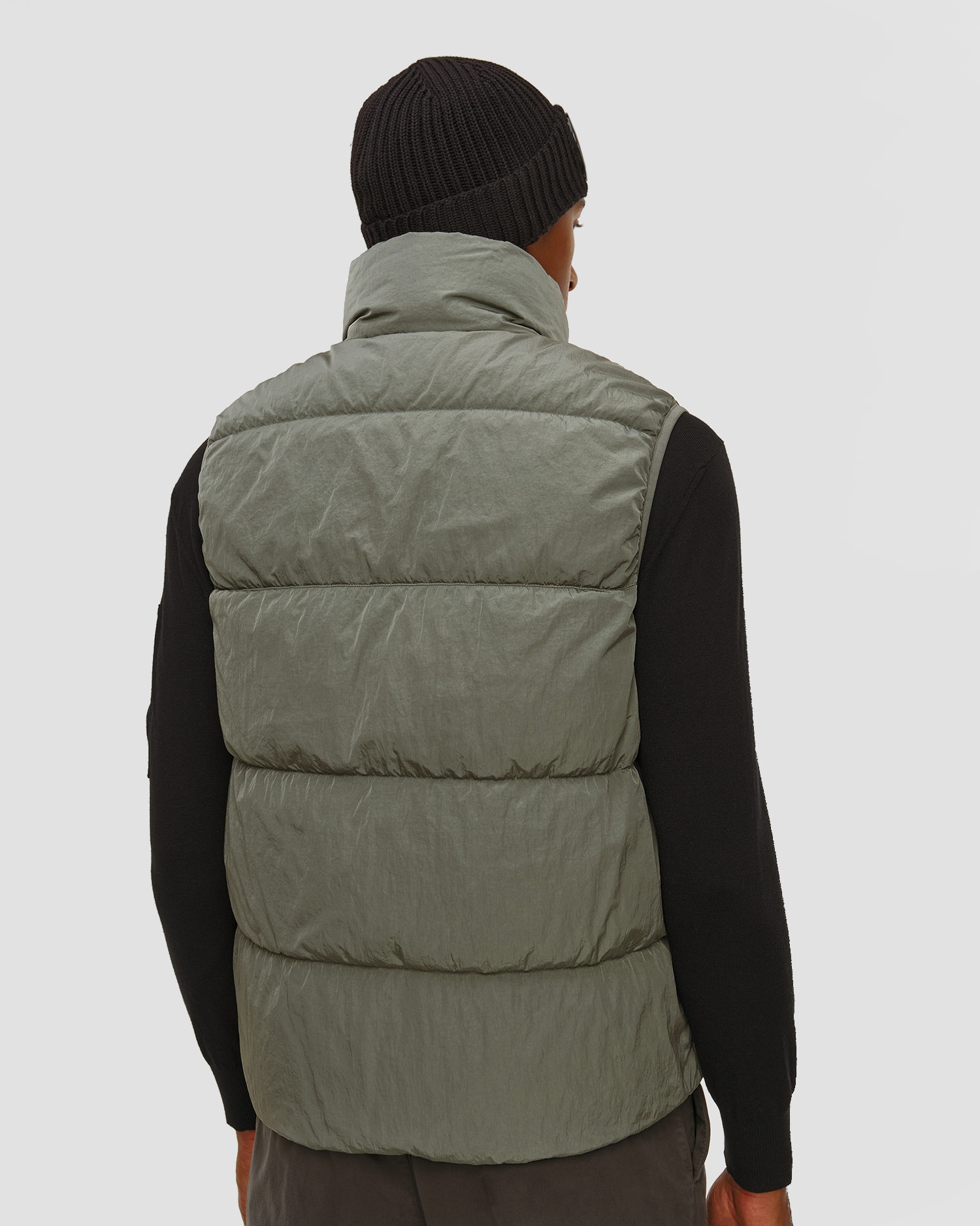 C.P. Company Chrome-R Turtleneck Vest Herrenweste in Grau