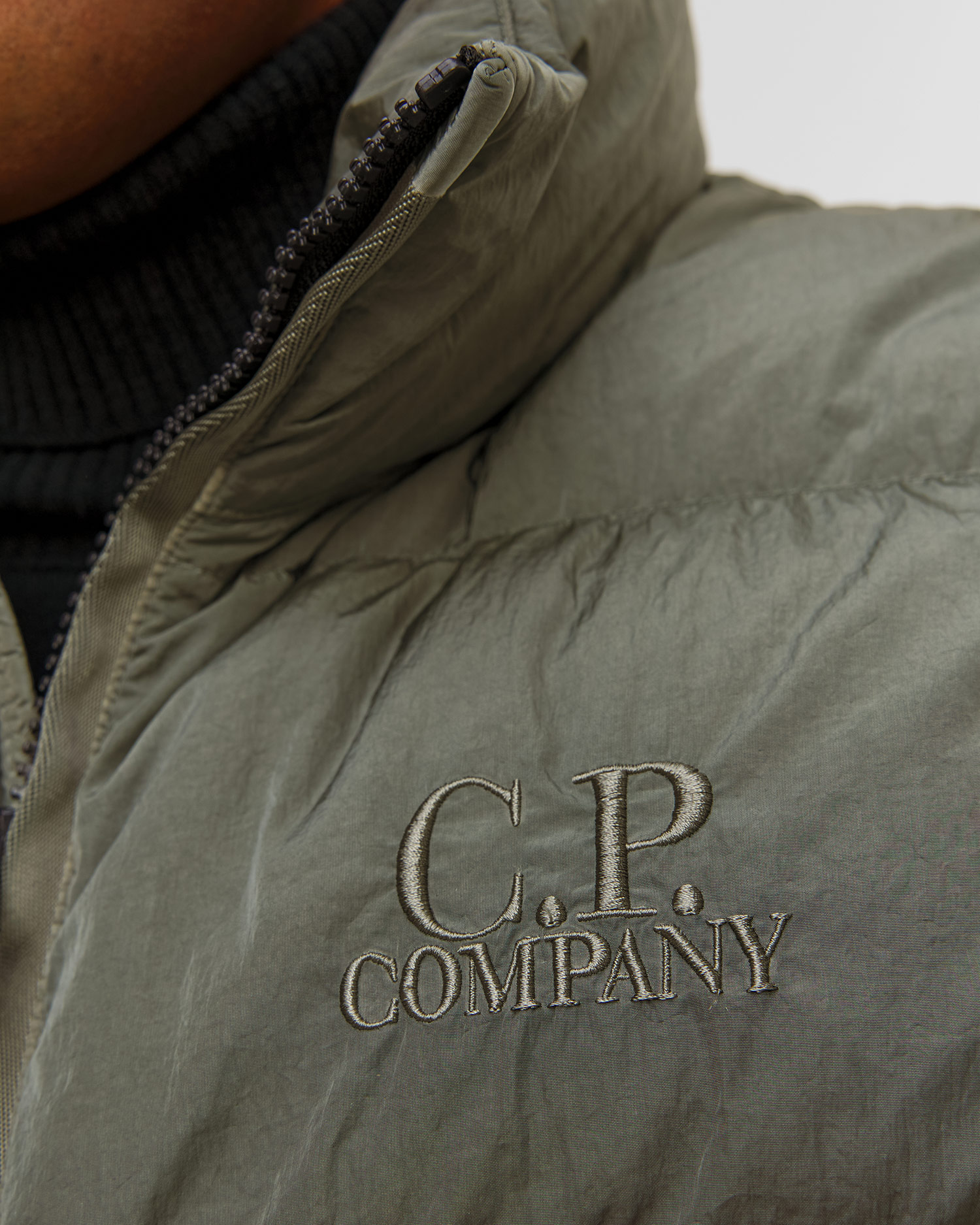 Kamizelka męska C.P. Company Chrome-R Turtleneck Vest szara