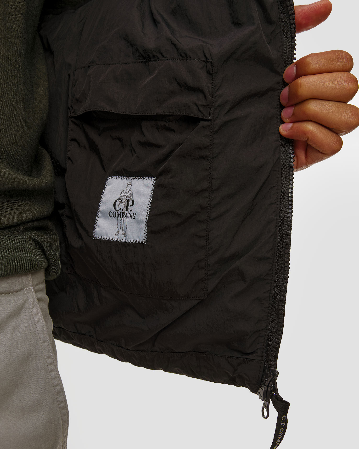 Men's C.P. Company Chrome-R Turtleneck Vest black