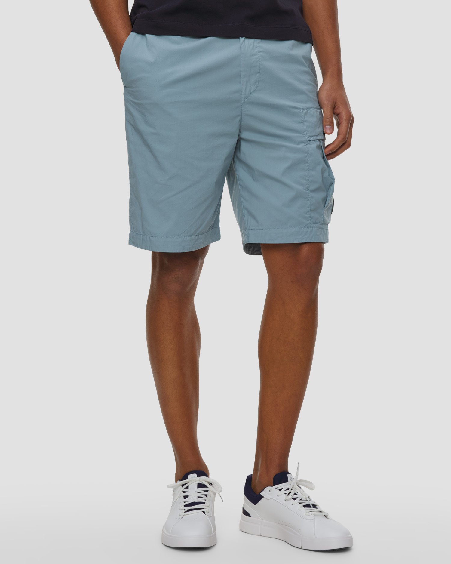 Pánské kraťasy C.P. Company 50 Fili Stretch Loose Lens Cargo Shorts, Barva/Vzor: Niebieski