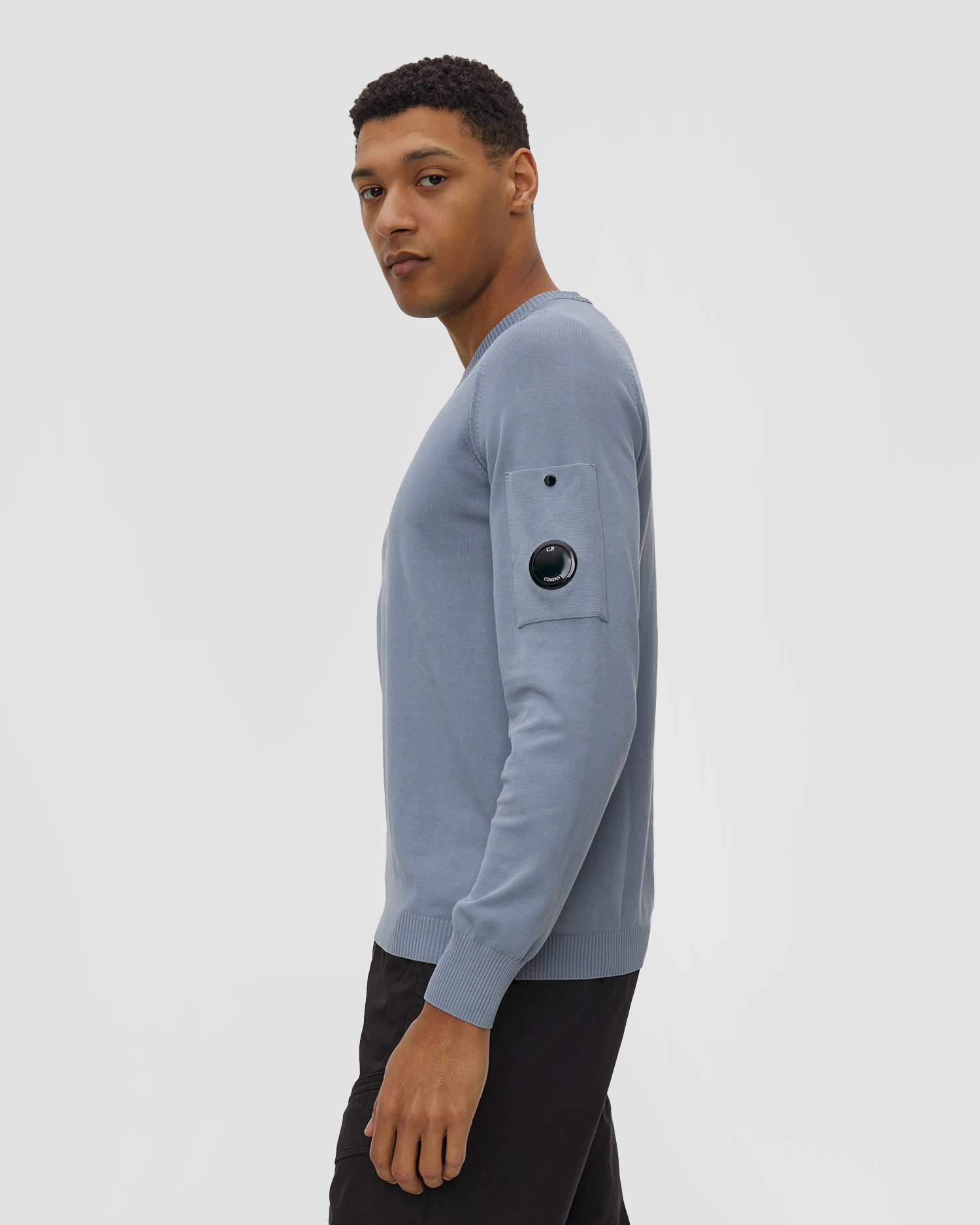 Pánský svetr C.P. Company Cotton Crepe Crewneck Lens Sweater