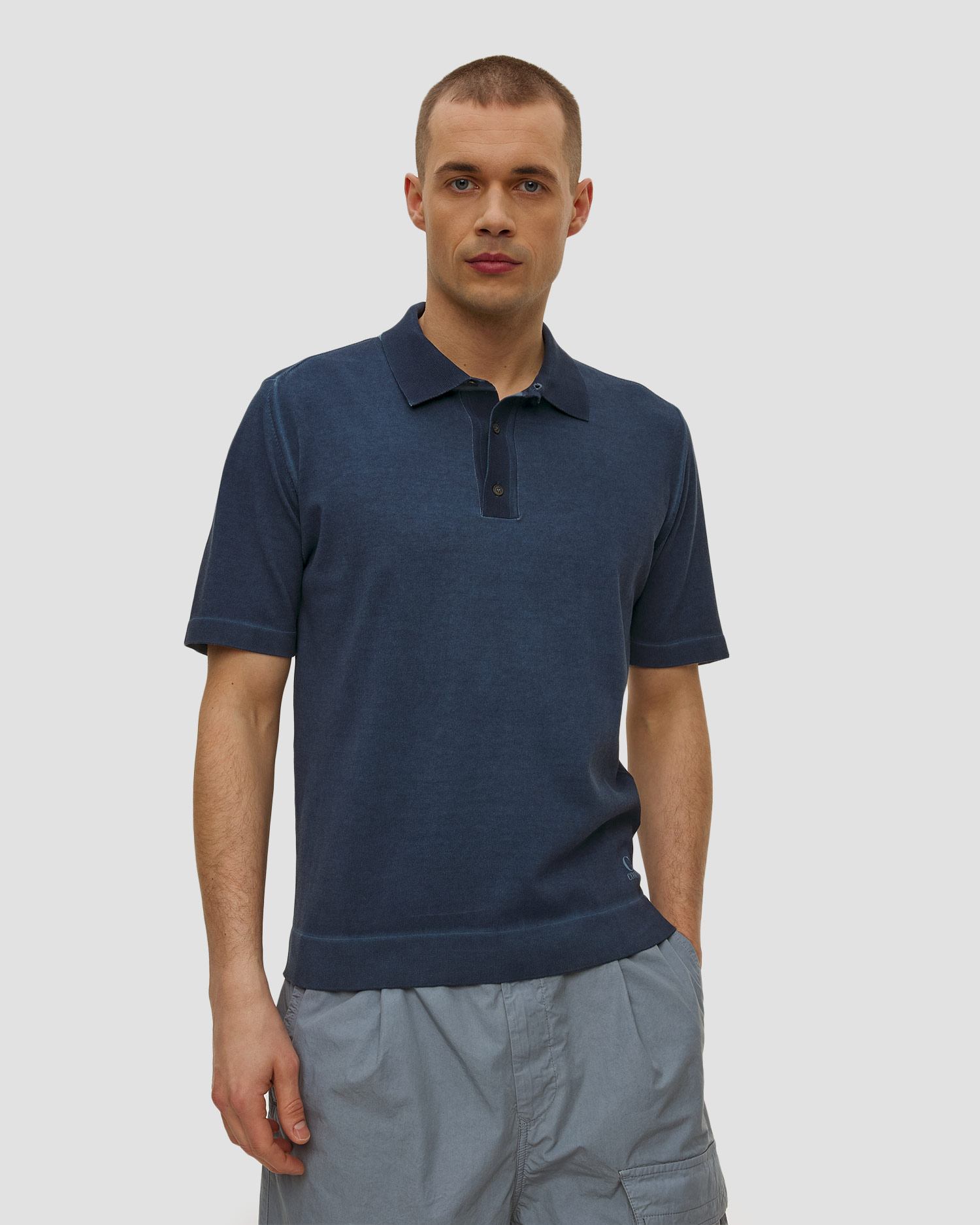 Pánská polokošile C.P. Company Cotton Crepe Double Dyed Polo