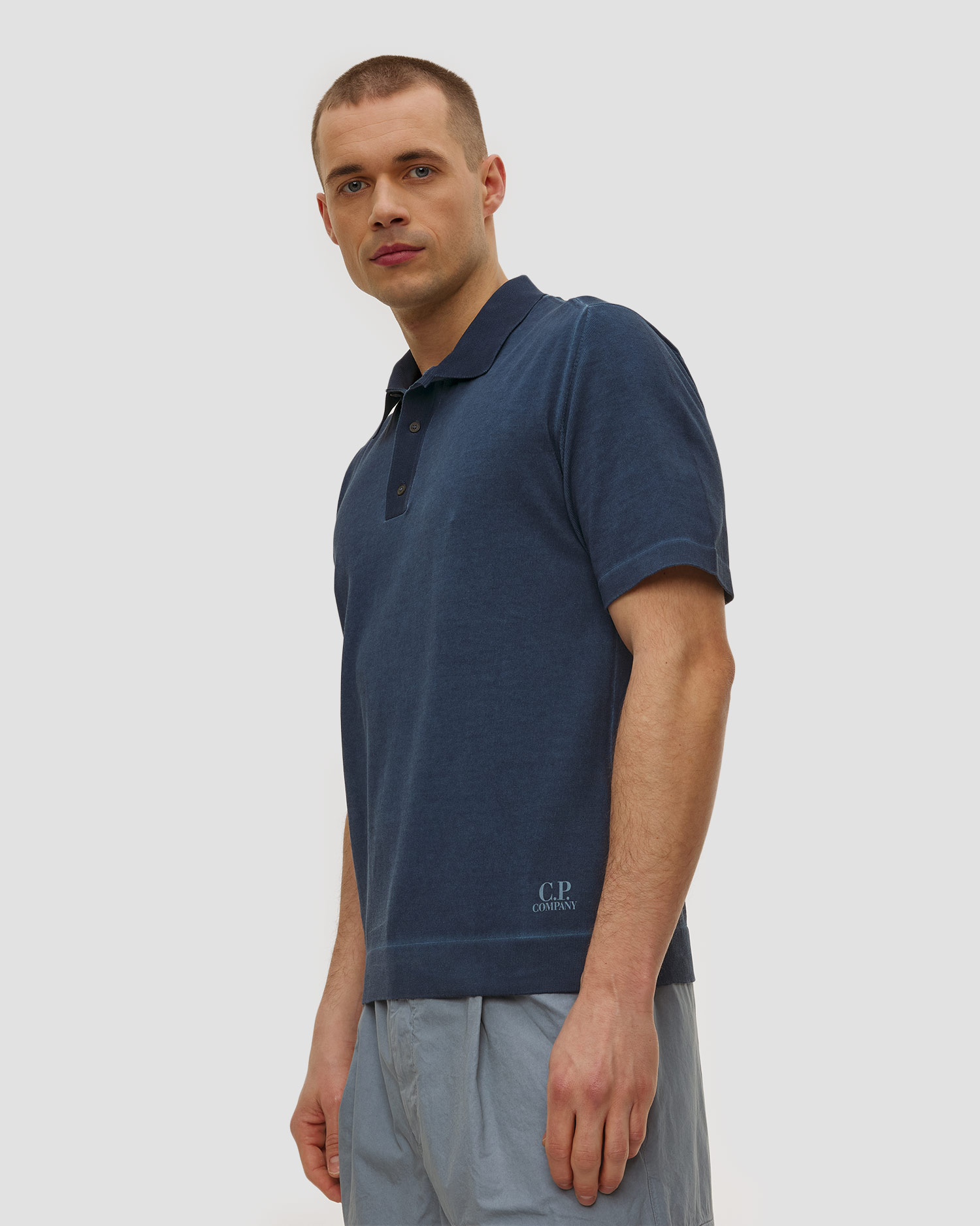 Pánská polokošile C.P. Company Cotton Crepe Double Dyed Polo