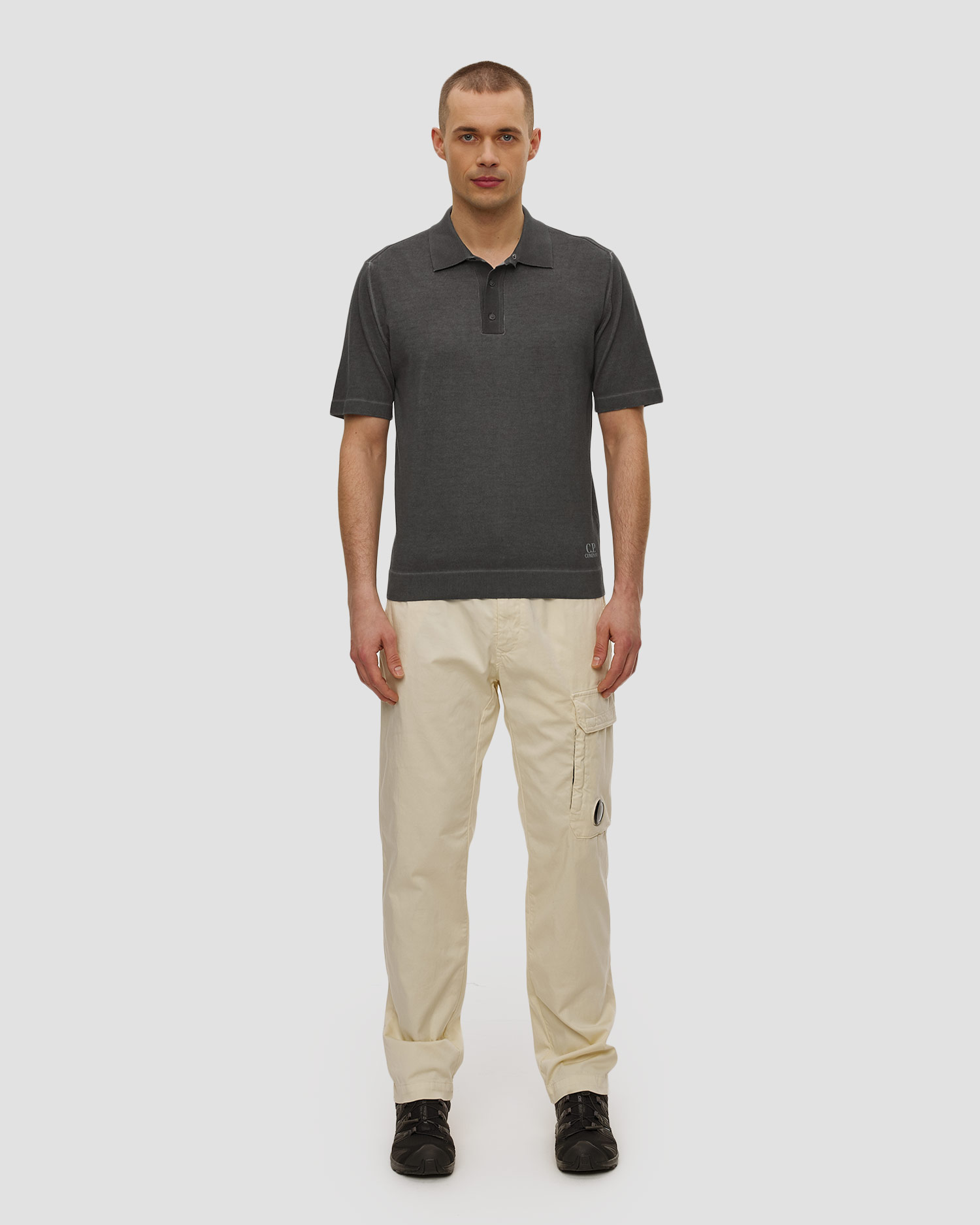 Pánská polokošile C.P. Company Cotton Crepe Double Dyed Polo