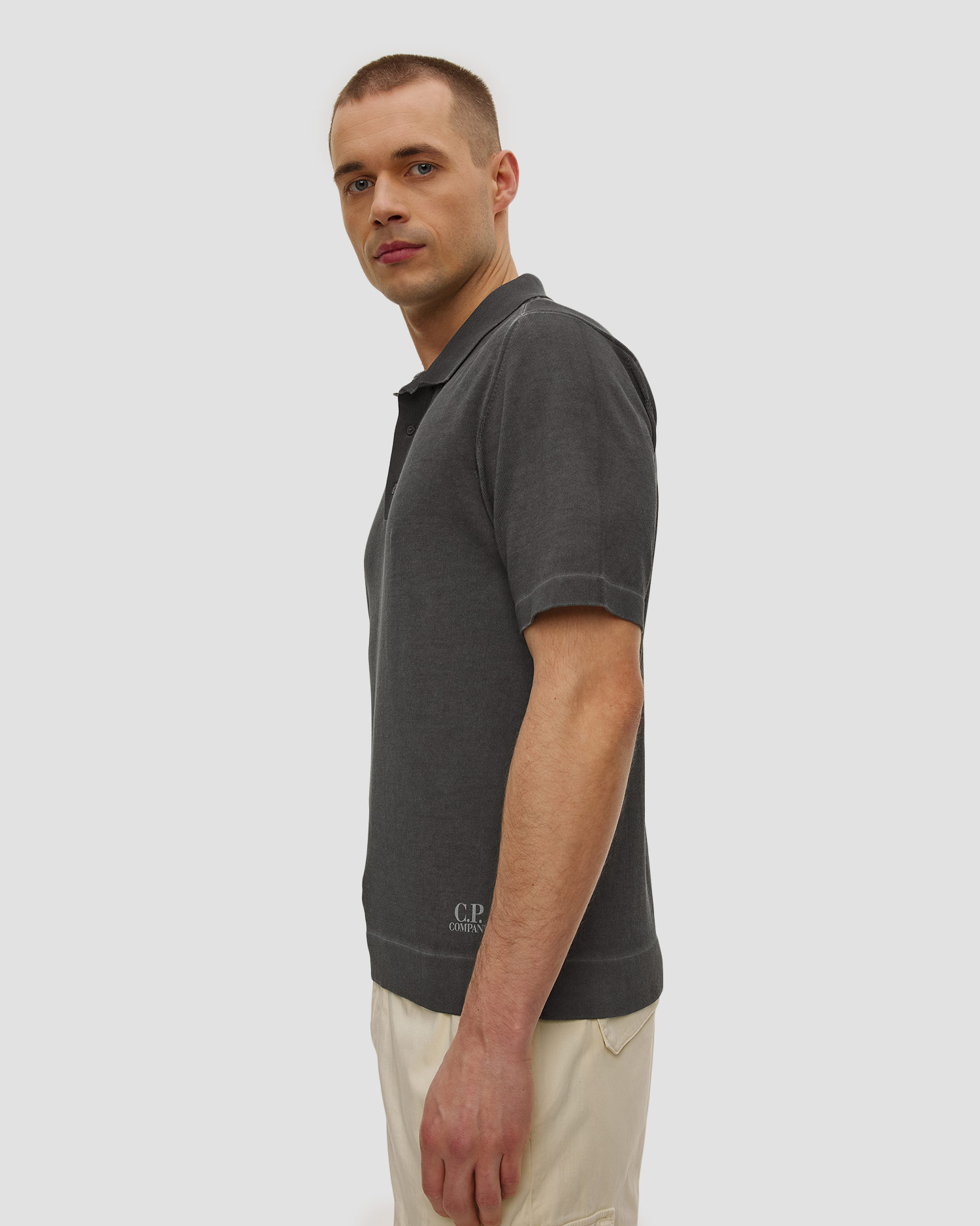 Pánská polokošile C.P. Company Cotton Crepe Double Dyed Polo