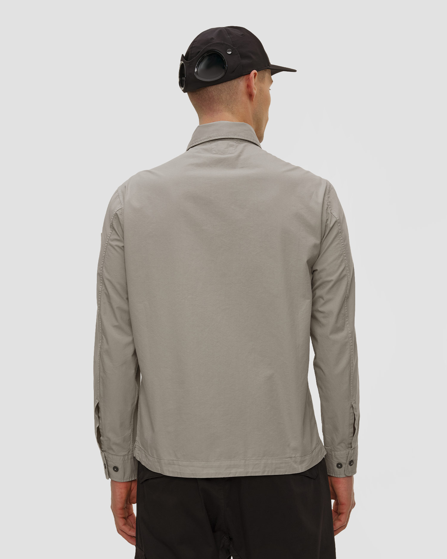 Pánská košile C.P. Company Organic Gabardine Zipped Lens Overshirt