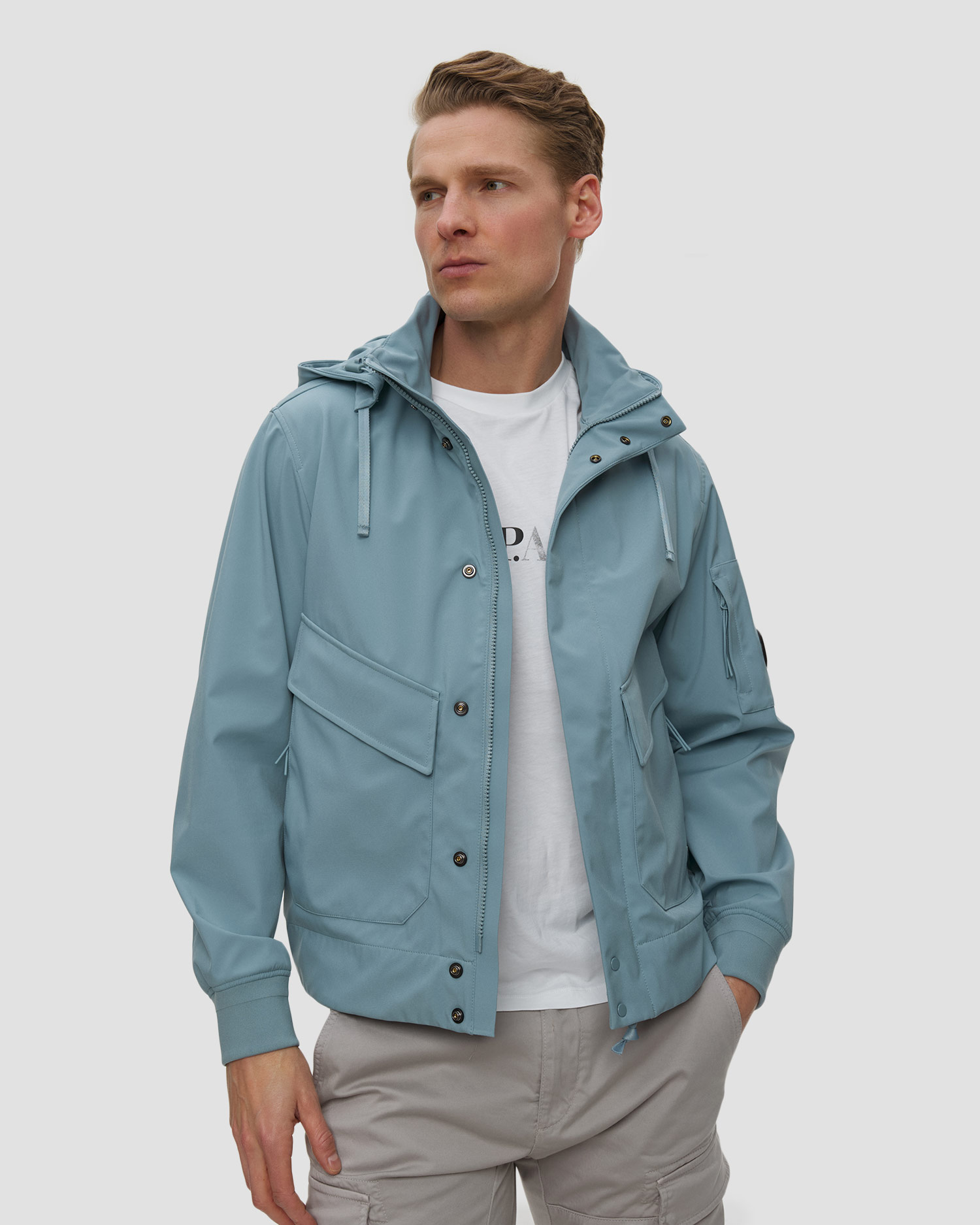 Softshell męski C.P. Company C.P. Shell-R Hidden Hood Lens Jacket