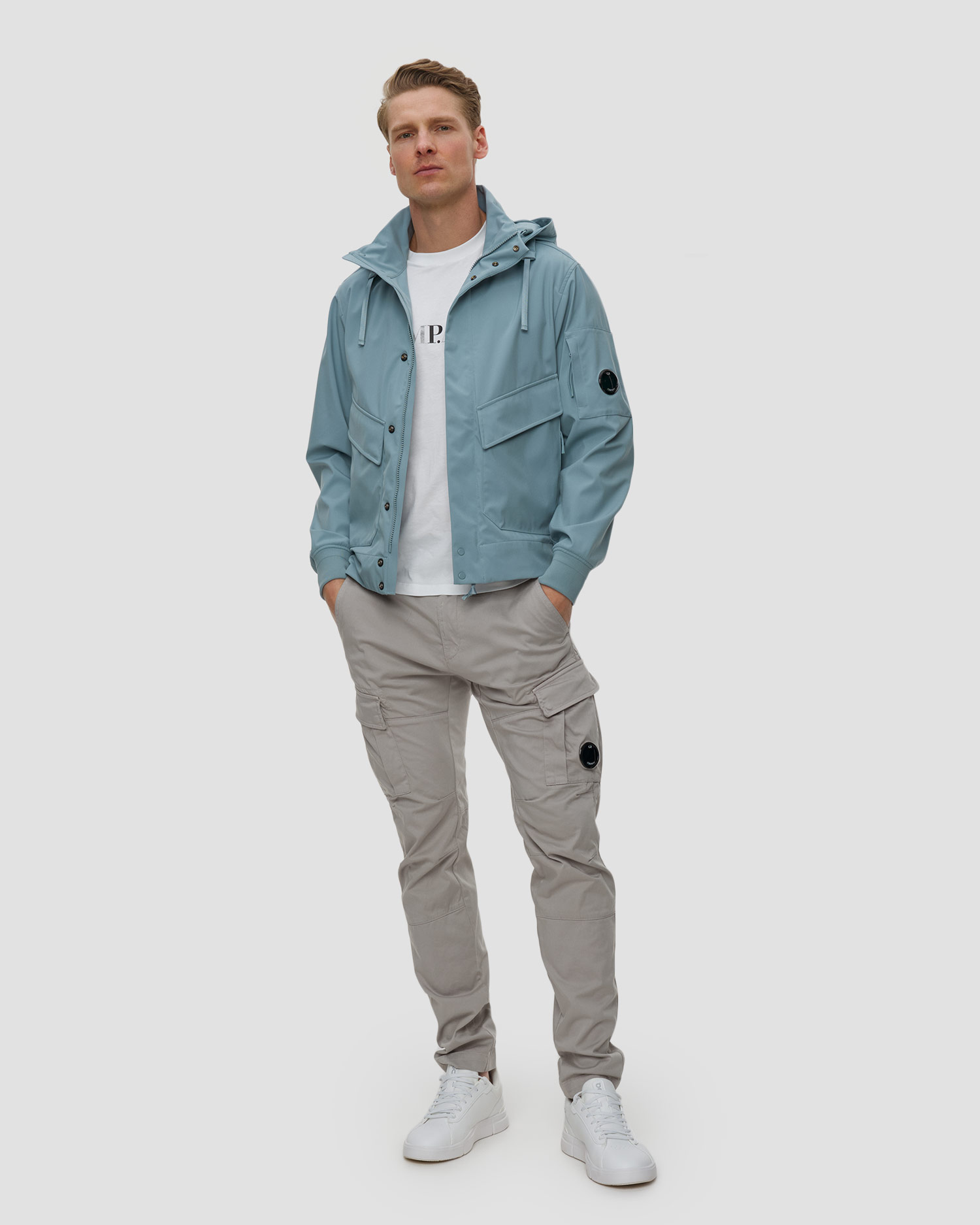 Softshell męski C.P. Company C.P. Shell-R Hidden Hood Lens Jacket