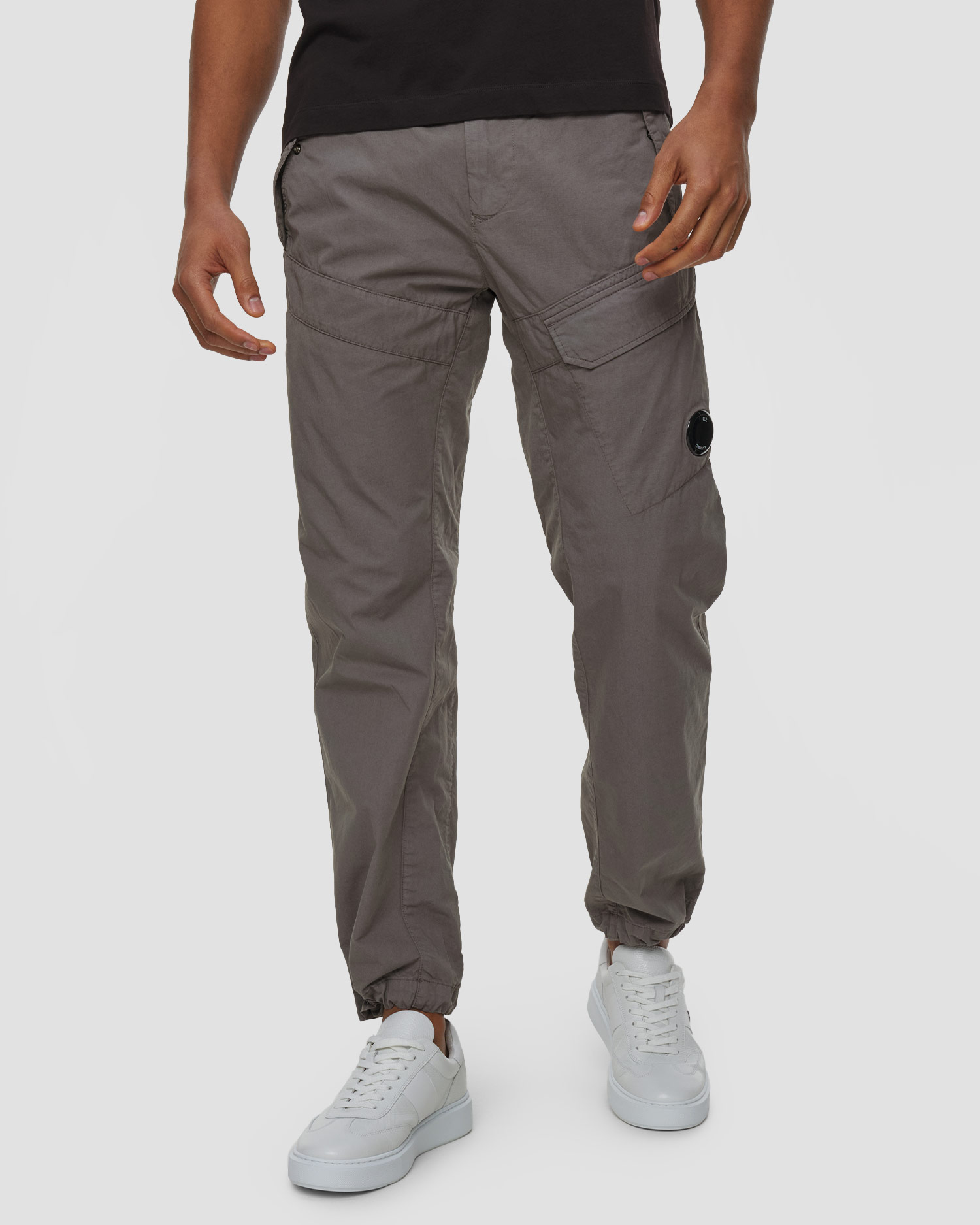 Spodnie męskie C.P. Company Cotton Gabardine Lens Cargo Pants, Kolor/Wzór: Szary