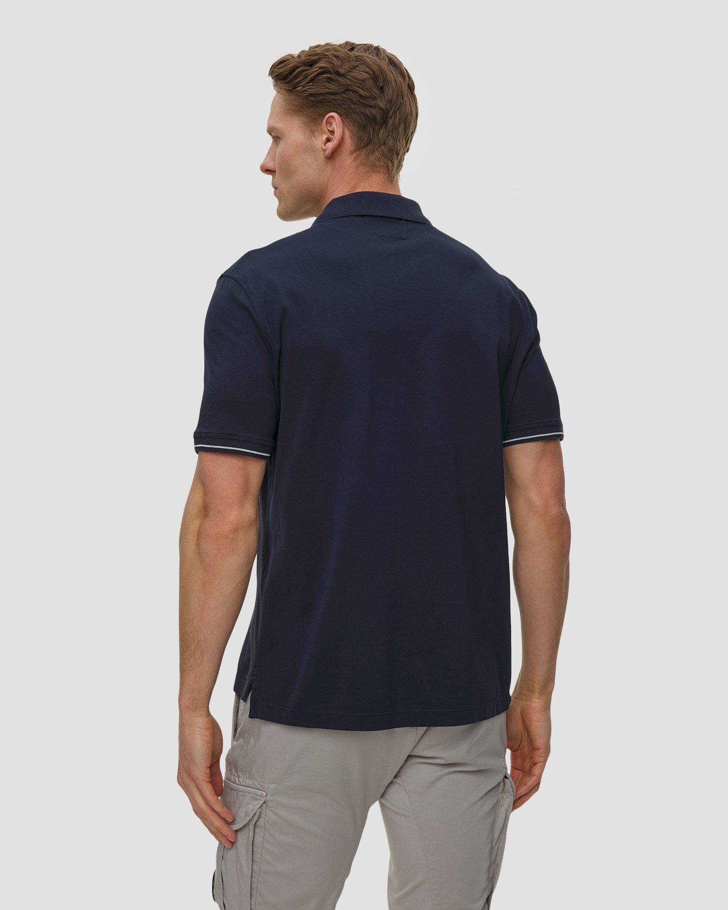 Polo męskie C.P. Company Tacting Piquet Short Sleeve Polo granatowe