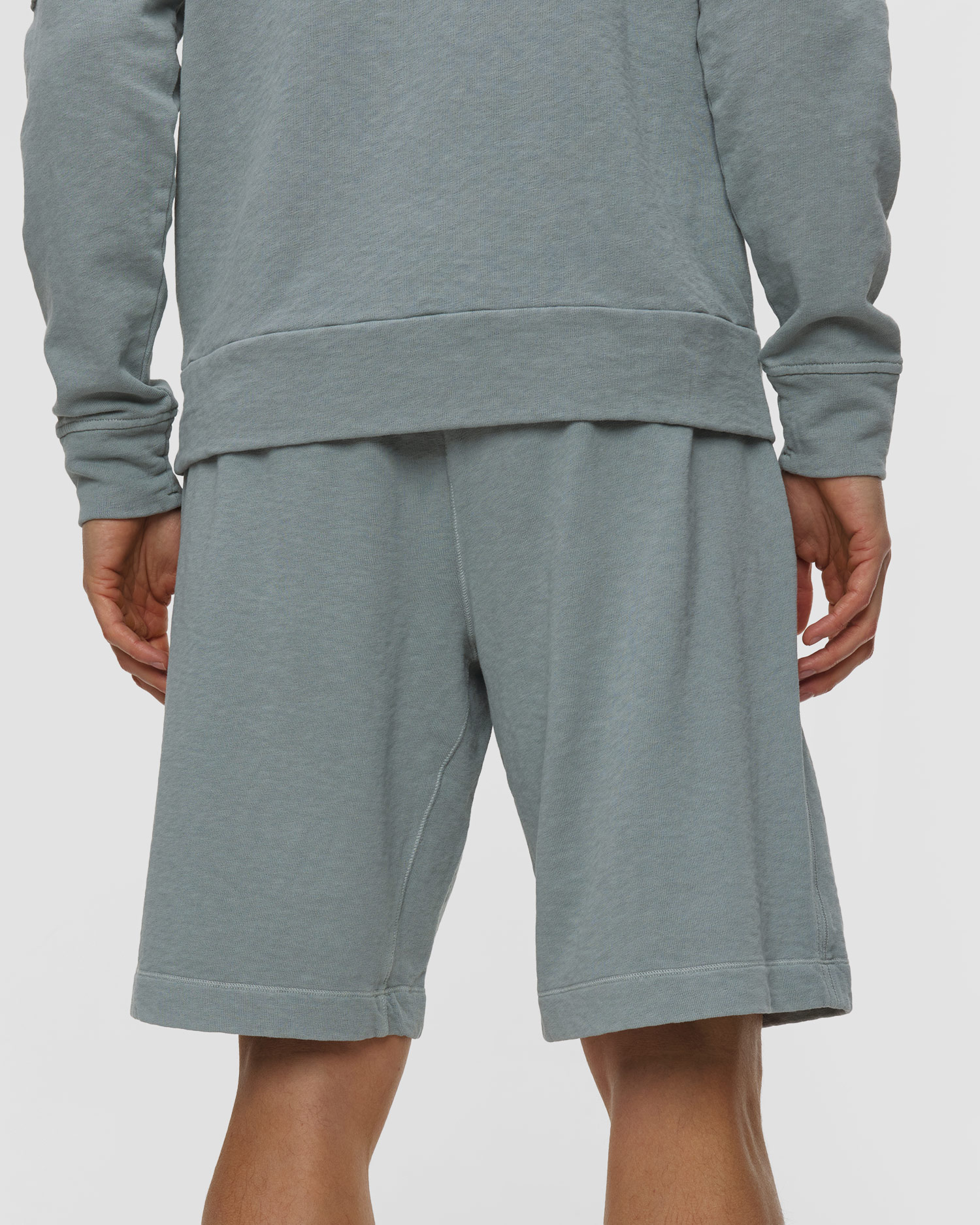 Szorty męskie C.P. Company Malfilè Fleece Lens Sweatshorts niebieskie