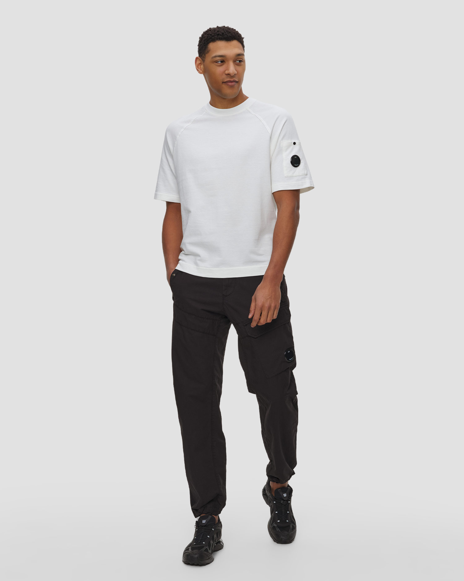 Bílá pánská mikina s krátkými rukávy C.P. Company