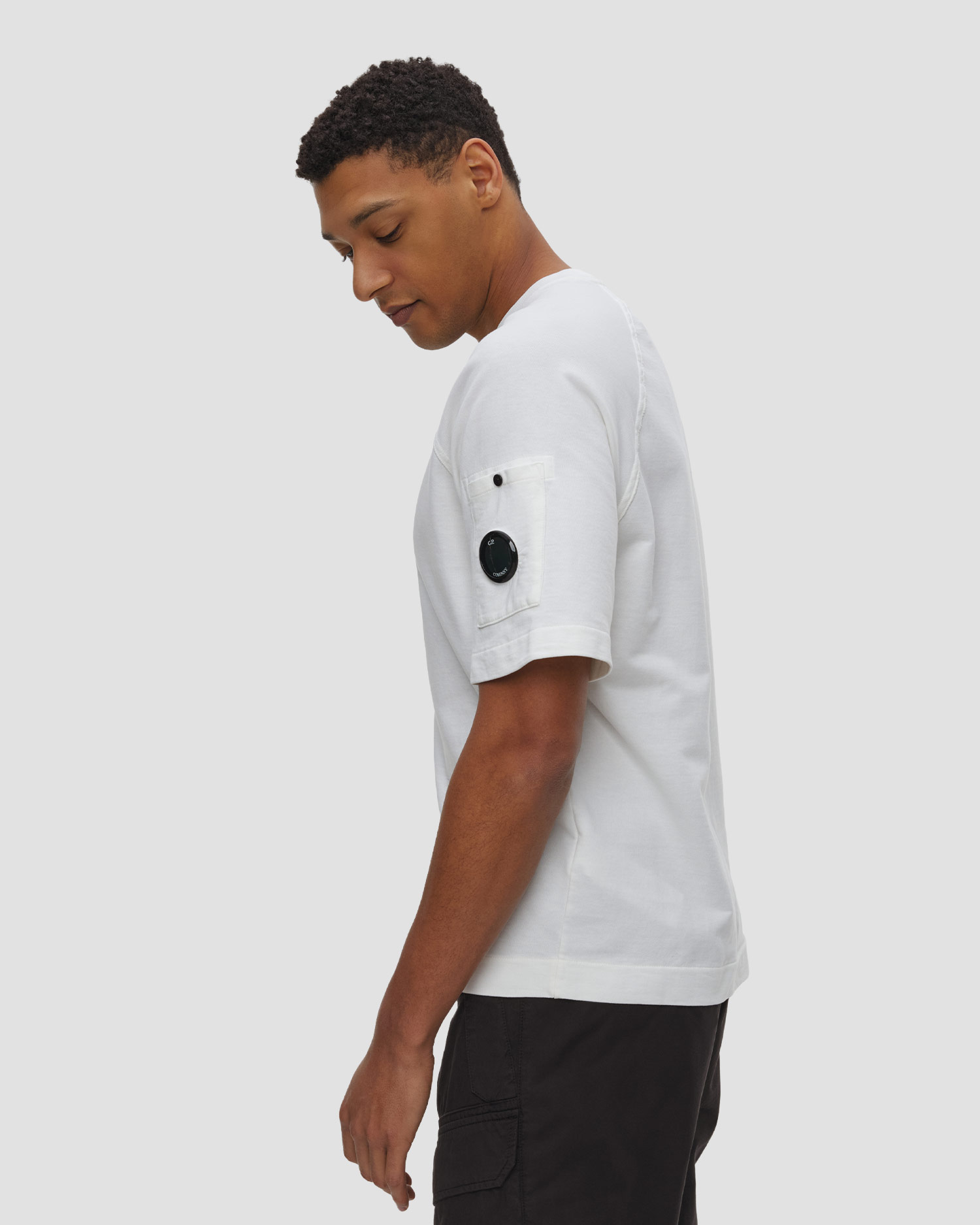 Bílá pánská mikina s krátkými rukávy C.P. Company