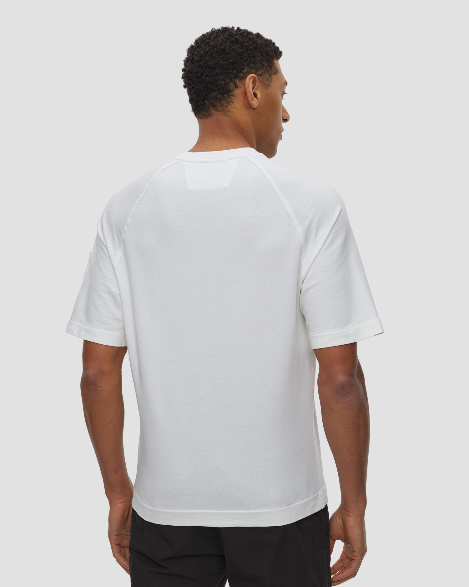 Bílá pánská mikina s krátkými rukávy C.P. Company