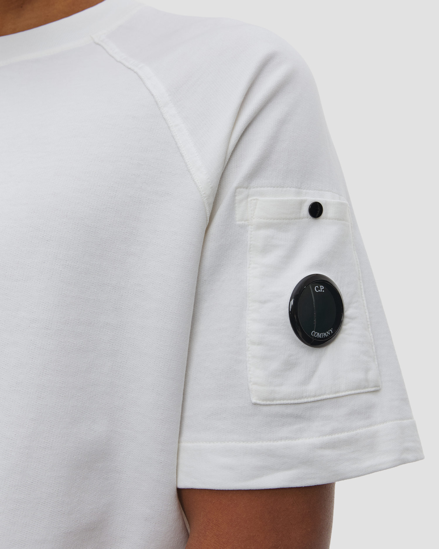 Bílá pánská mikina s krátkými rukávy C.P. Company