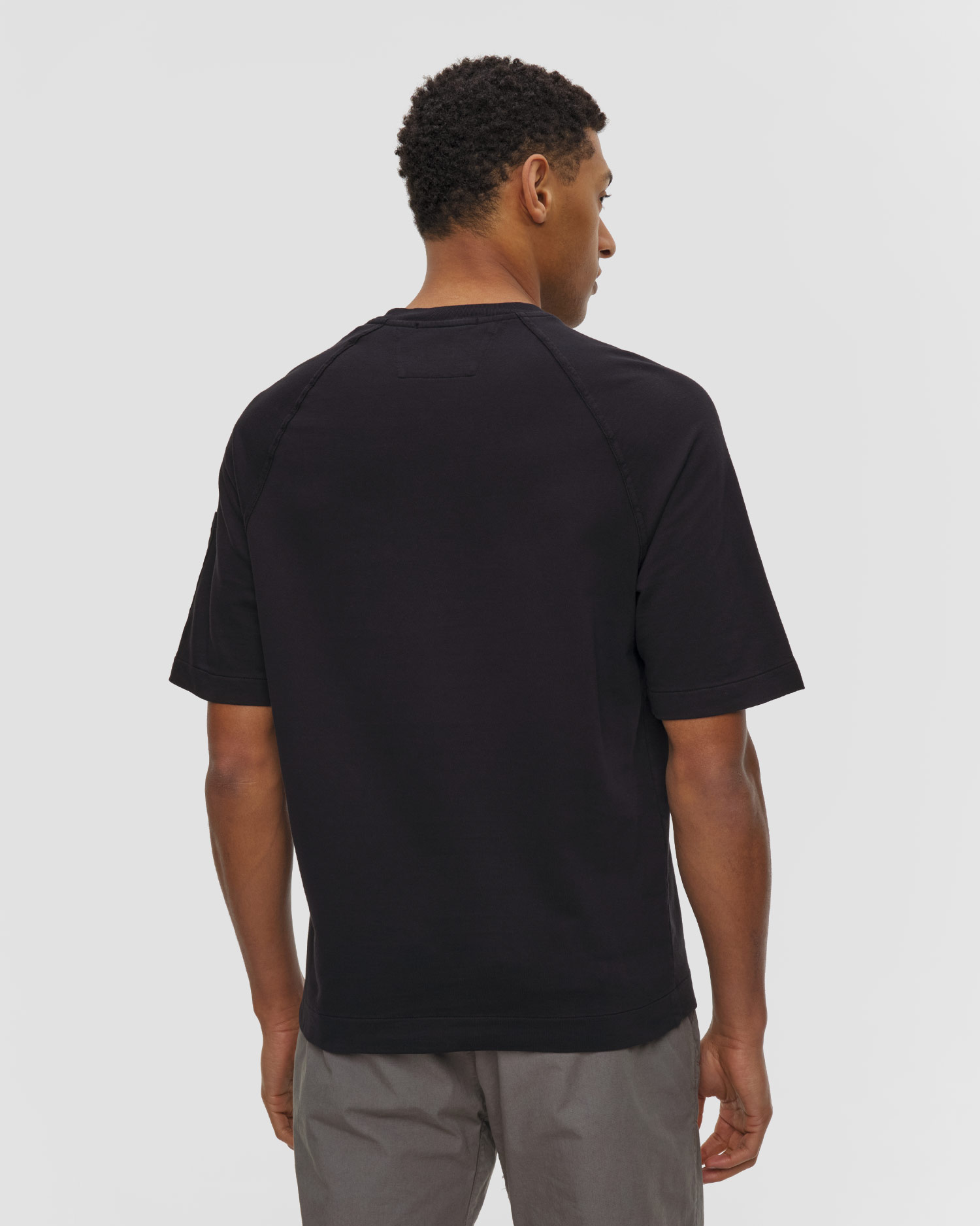 Černá pánská mikina s krátkými rukávy C.P. Company