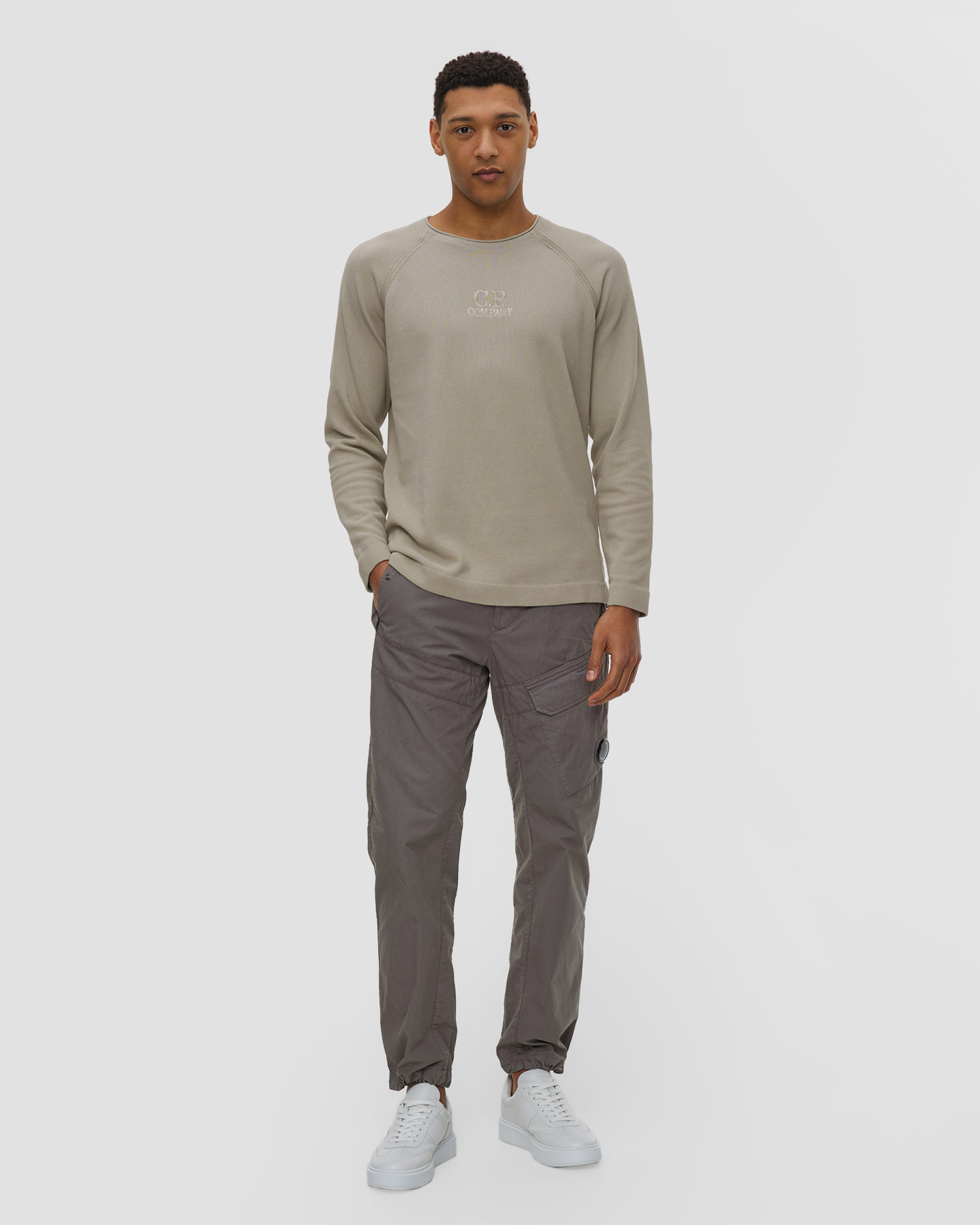 Pánská mikina C.P. Company Heavy Piquet Pigment Dyed Mockneck Sweatshirt