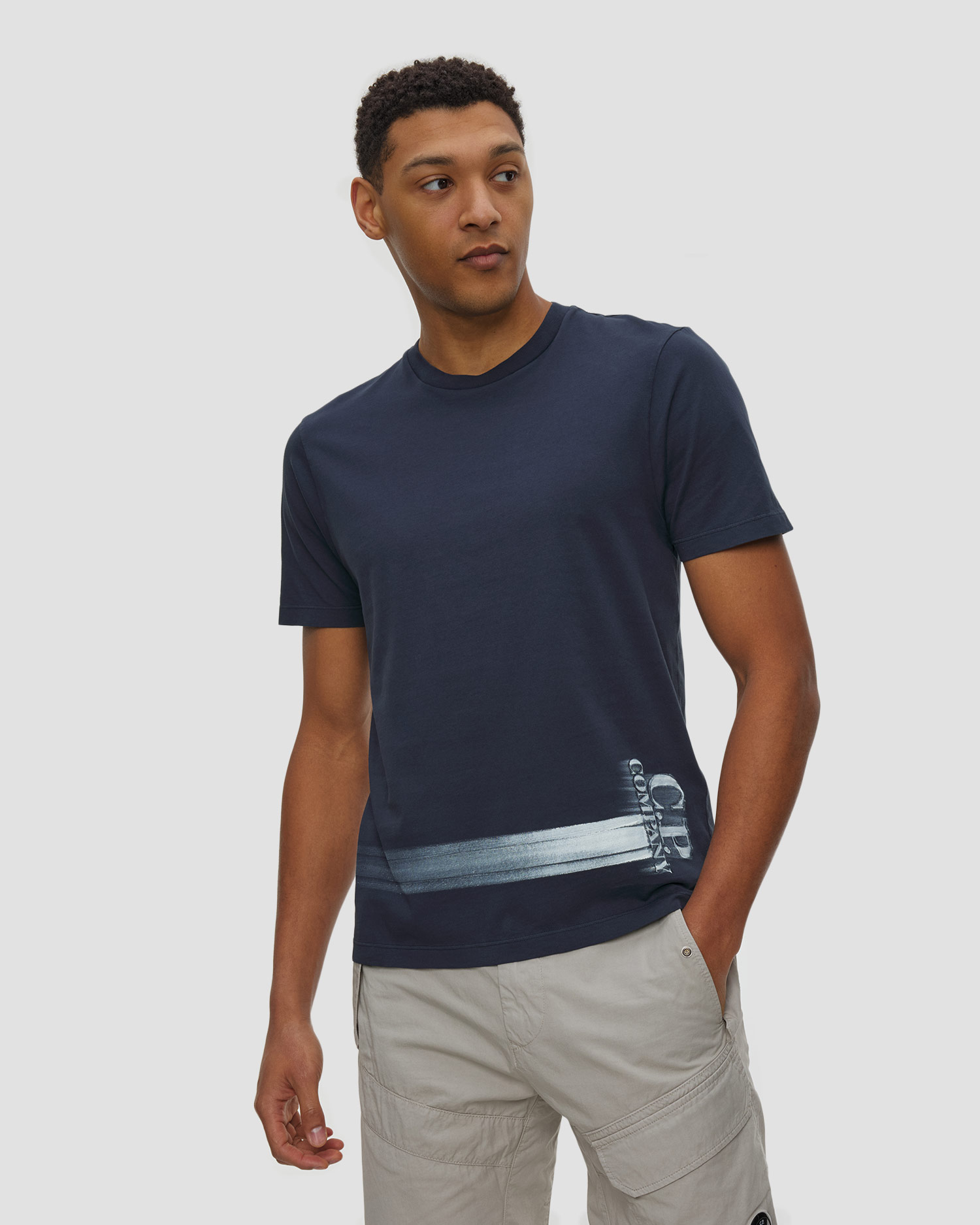 Pánské tričko C.P. Company 24/1 Jersey Short Sleeve Bottom Logo T-Shirt