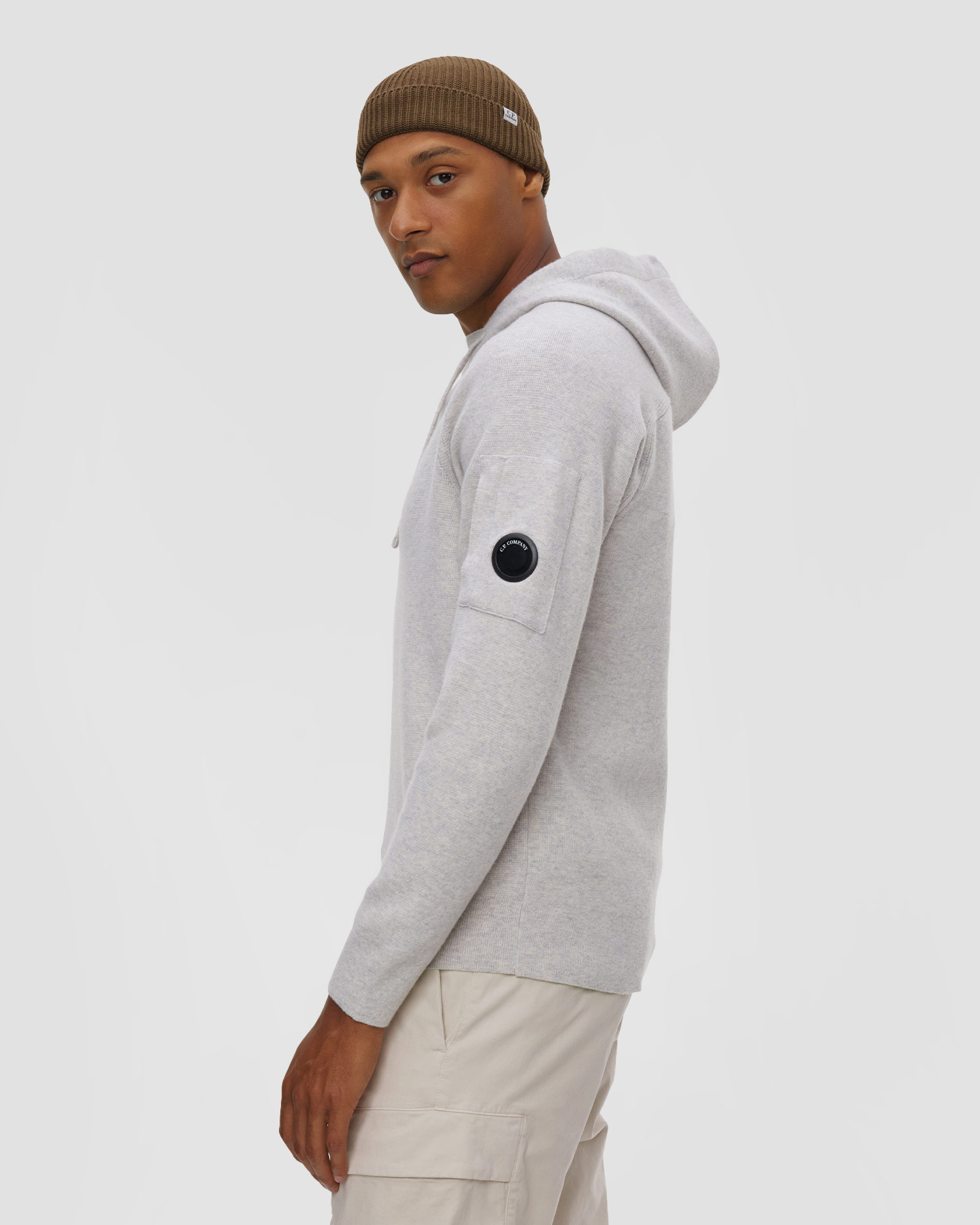 Pulover din lână cu glugă pentru bărbați C.P. Company Lambswool GRS