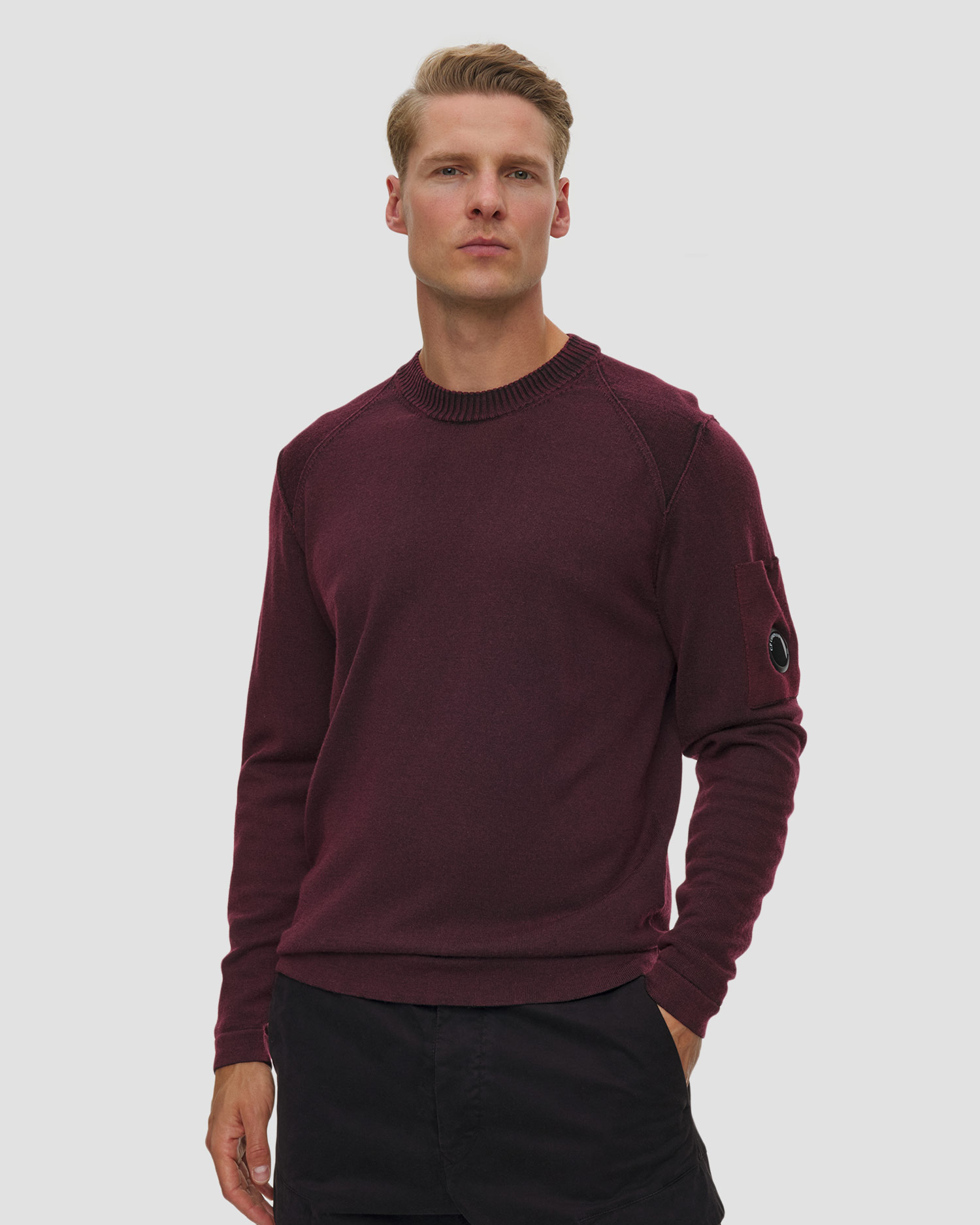 Pulover din lână  pentru bărbați C.P. Company Double Colour Wool Crewneck