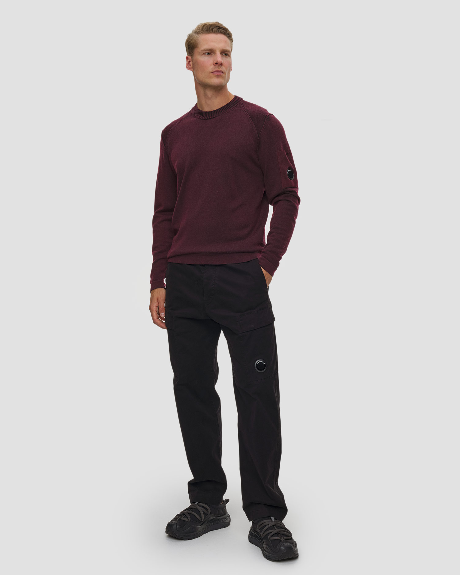 Pulover din lână  pentru bărbați C.P. Company Double Colour Wool Crewneck