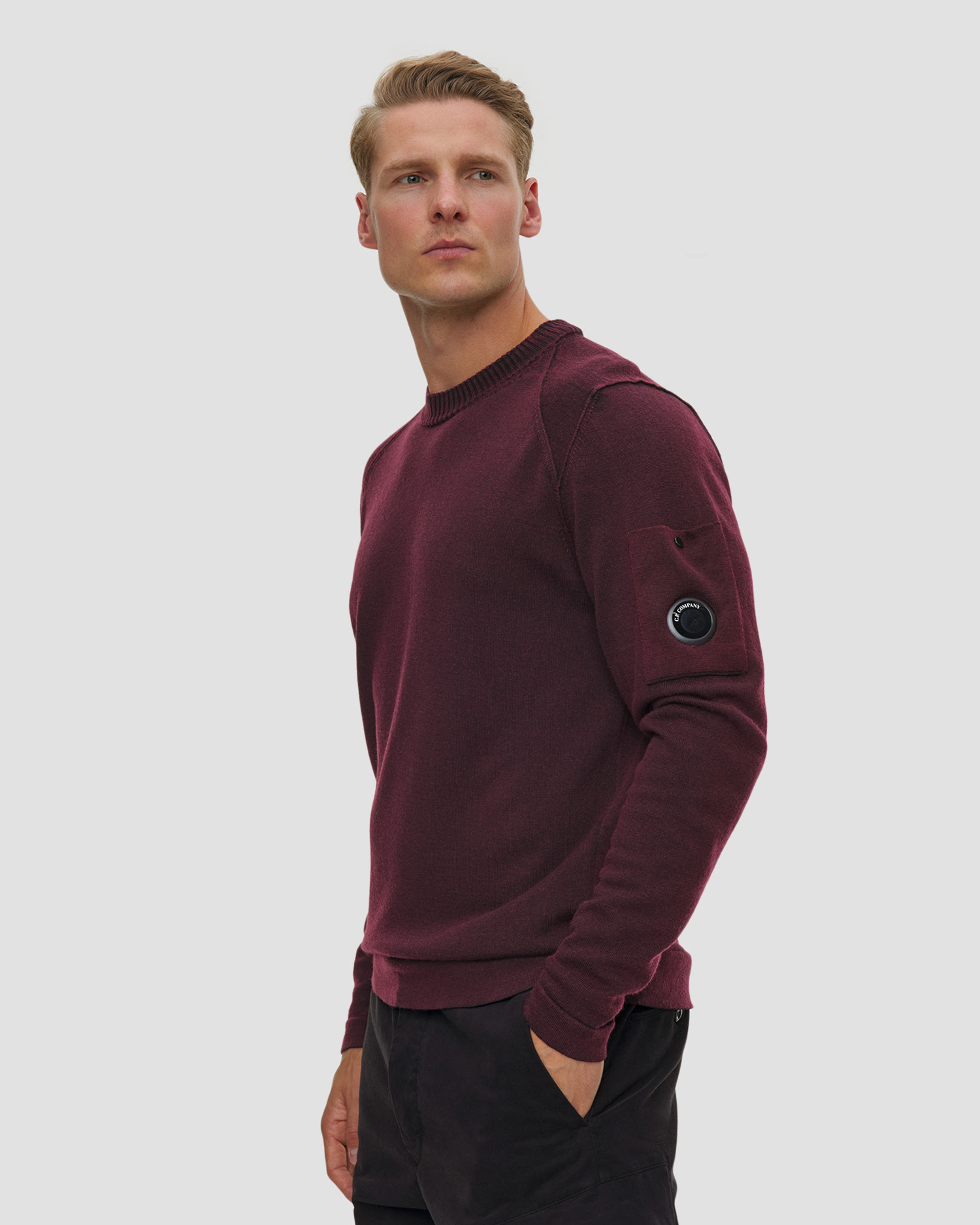 Pulover din lână  pentru bărbați C.P. Company Double Colour Wool Crewneck