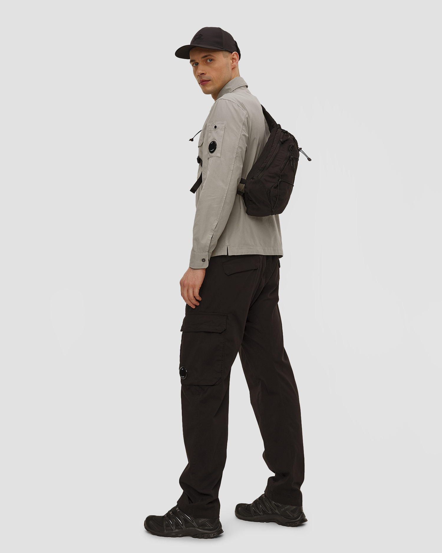 Men's C.P. Company Nylon B Crossbody Backpack black